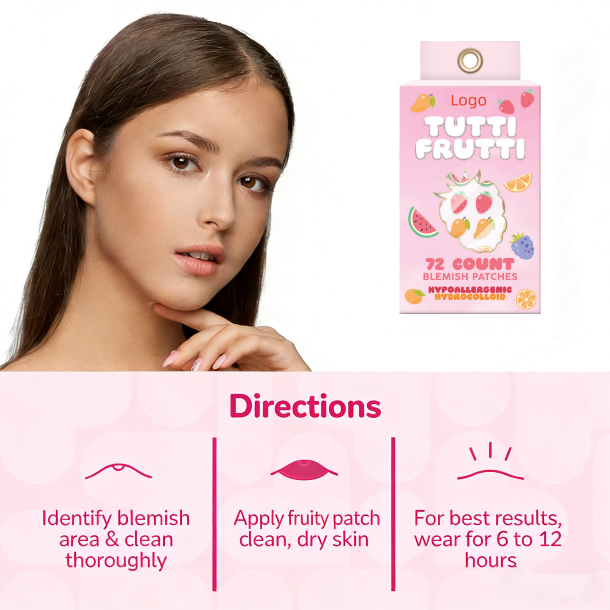 Oem/odm Cute 6 Fruits Design Blemish Pimple Patches,Invisible Spot Sticker With Tea Tree Oil Acne Care Patch