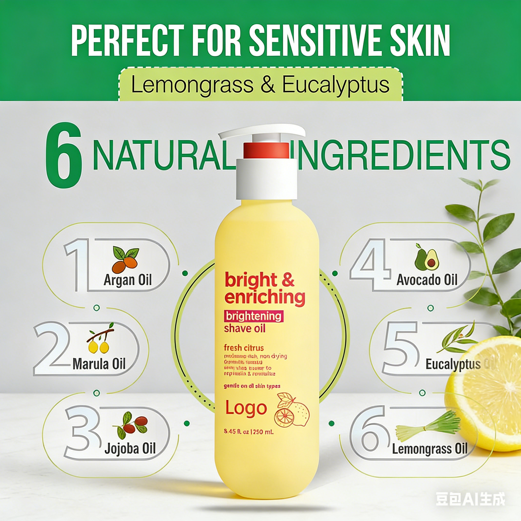 Oem & Odm Private Label Fruit-flavored Refreshing Whitening Moisturizing Super-hydrating Shave Oil