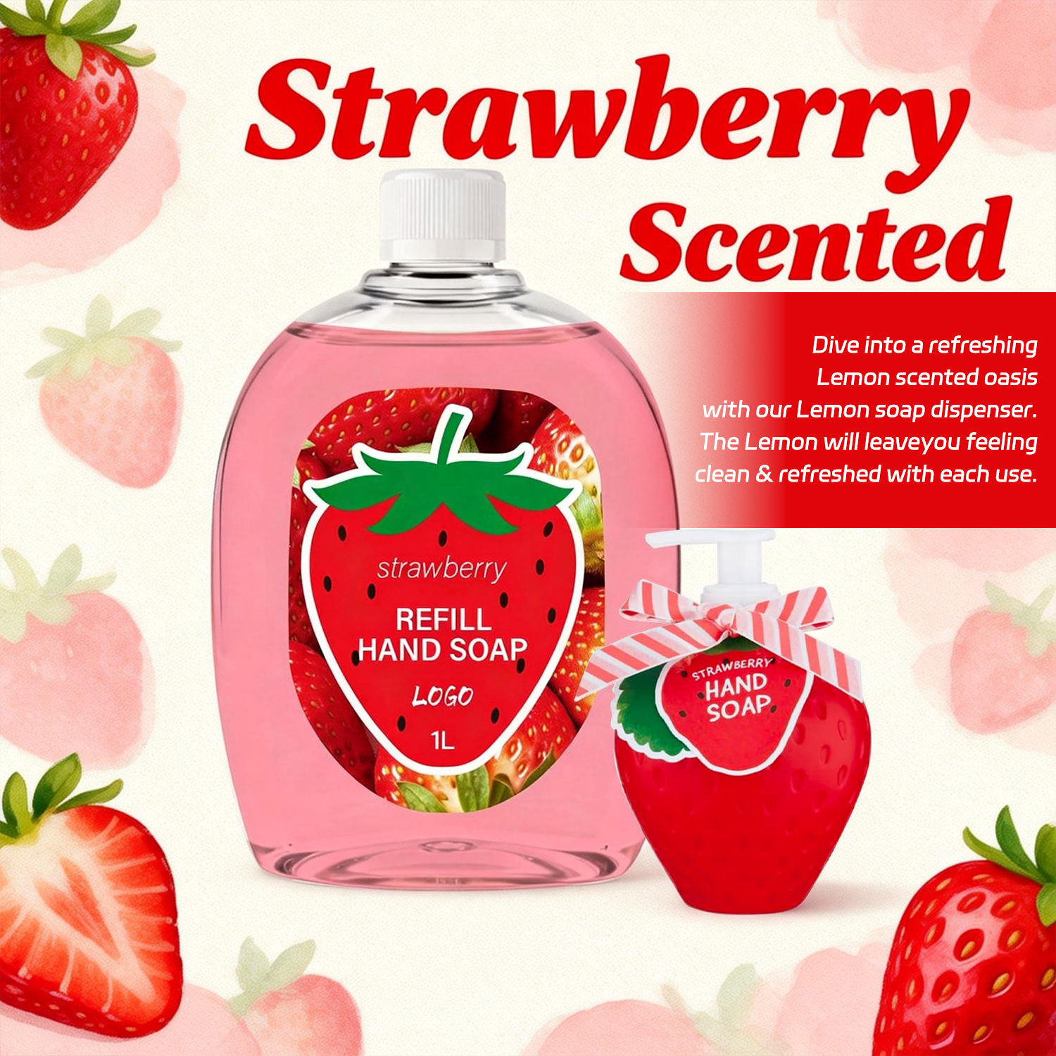 Oem Wholesale Factory Big Refill Pack Private Label Organic Fruit Natural Transparent Liquid Moisturizing Deep Cleansing Soap