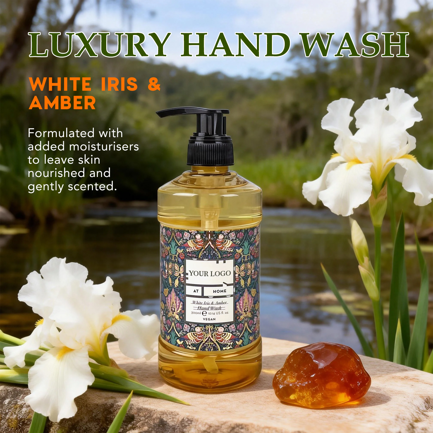 Oem Wholesale Vegan 300ml Cruelty-free Foaming Cleansing And Moisturizing Body & Hand Wash With Nautre Element For Daily Use