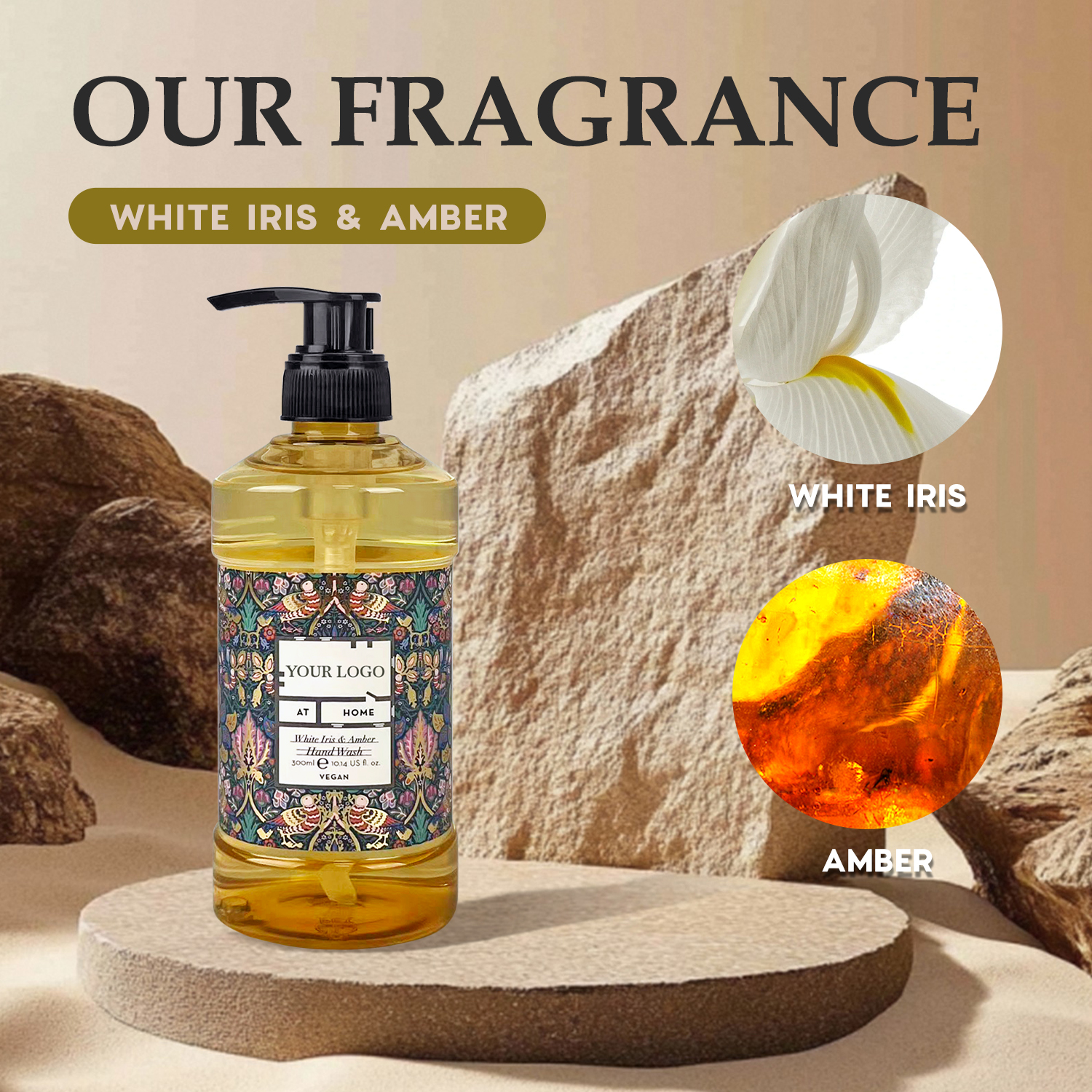 Oem Wholesale Vegan 300ml Cruelty-free Foaming Cleansing And Moisturizing Body & Hand Wash With Nautre Element For Daily Use