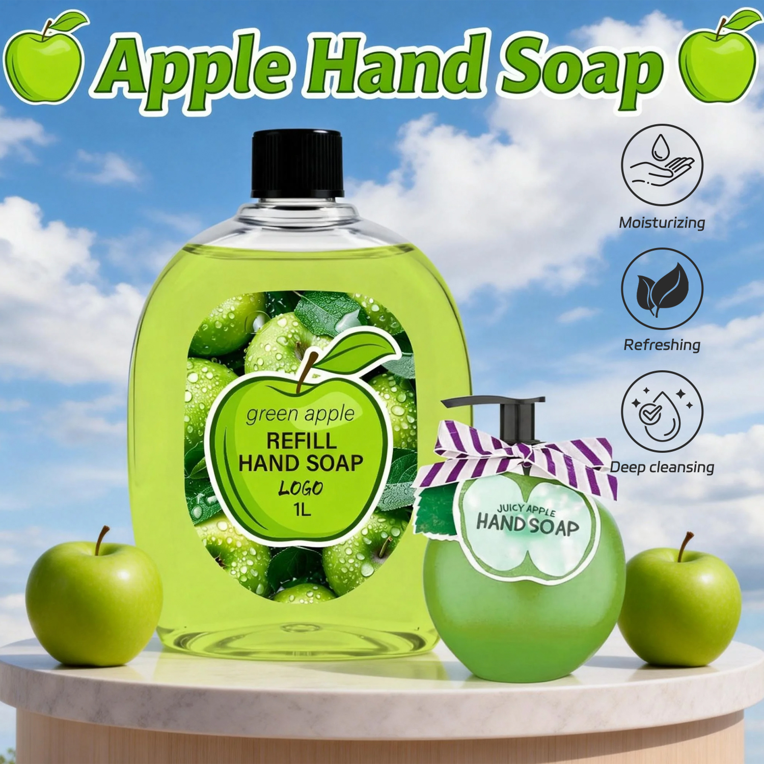 Oem Wholesale Factory Big Refill Pack Private Label Organic Fruit Natural Transparent Liquid Moisturizing Deep Cleansing Soap