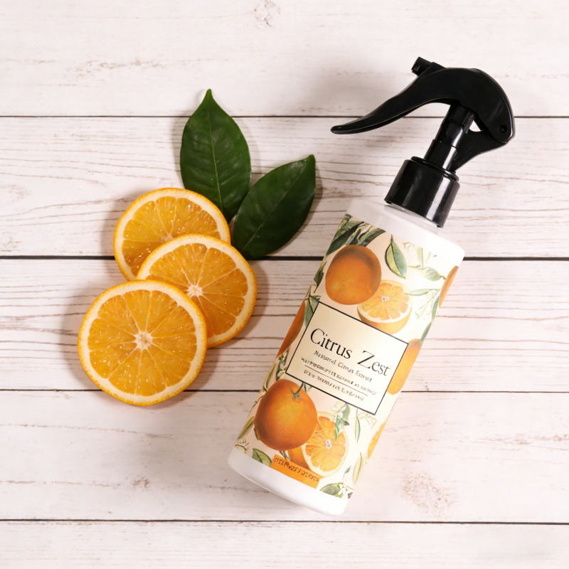 Vegan Formula 250ml Citrus Zest Room Spray Natural Extract Air Freshener For Home Fabric Linen Fragrance Custom Label