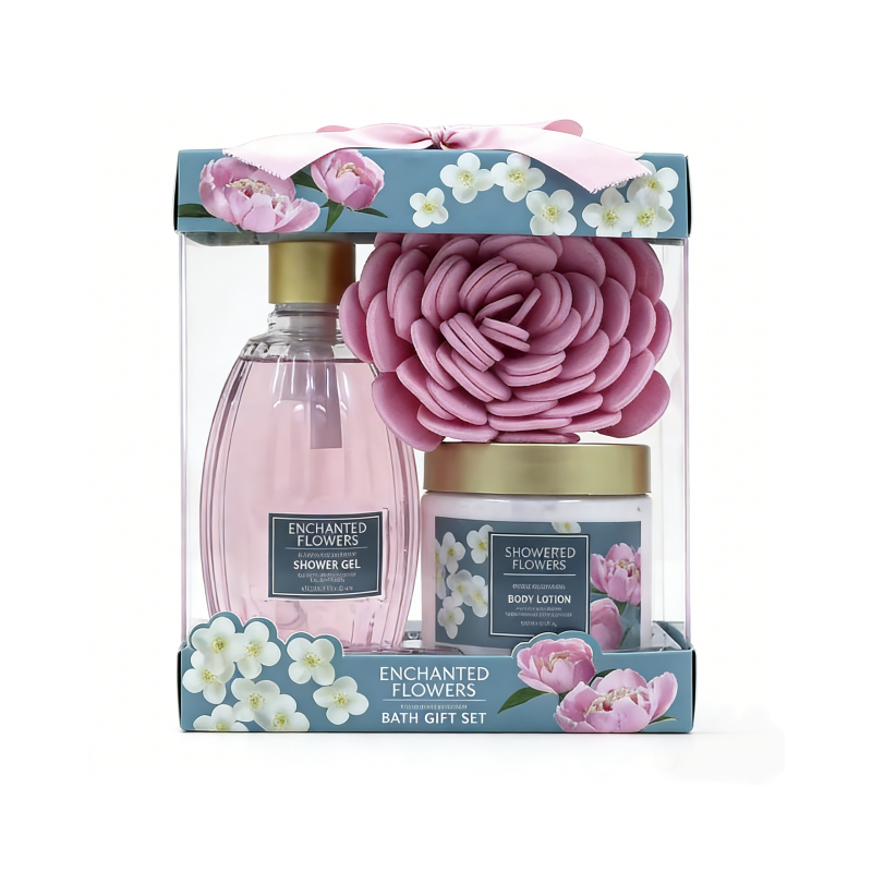 Oem Luxury Natural Organic Floral Extract Skincare Gift Set For Home Spa Aromatherapy Spa Flower Bath Body Kit