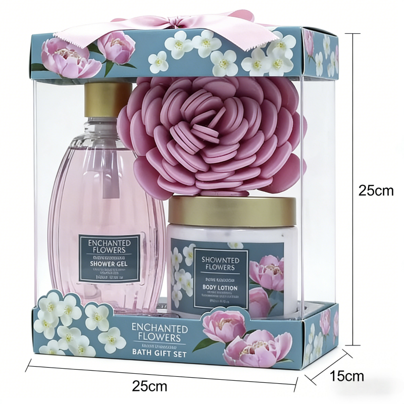 Oem Luxury Natural Organic Floral Extract Skincare Gift Set For Home Spa Aromatherapy Spa Flower Bath Body Kit