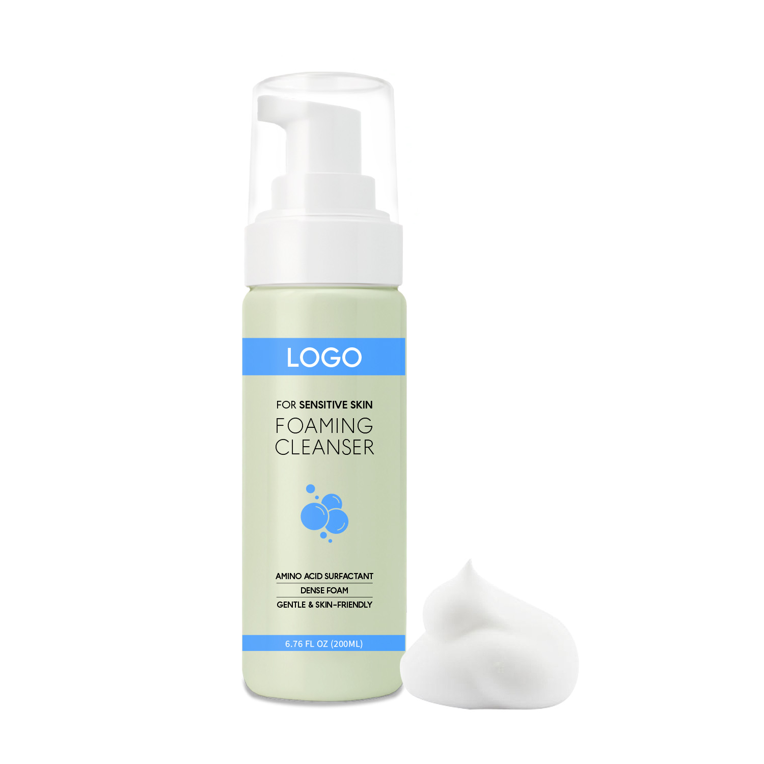 Oem Wholesale Natural 200ml Cruelty-free Foaming Cleansing And Moisturizing Face Wash With Nautre Element For Daily Use