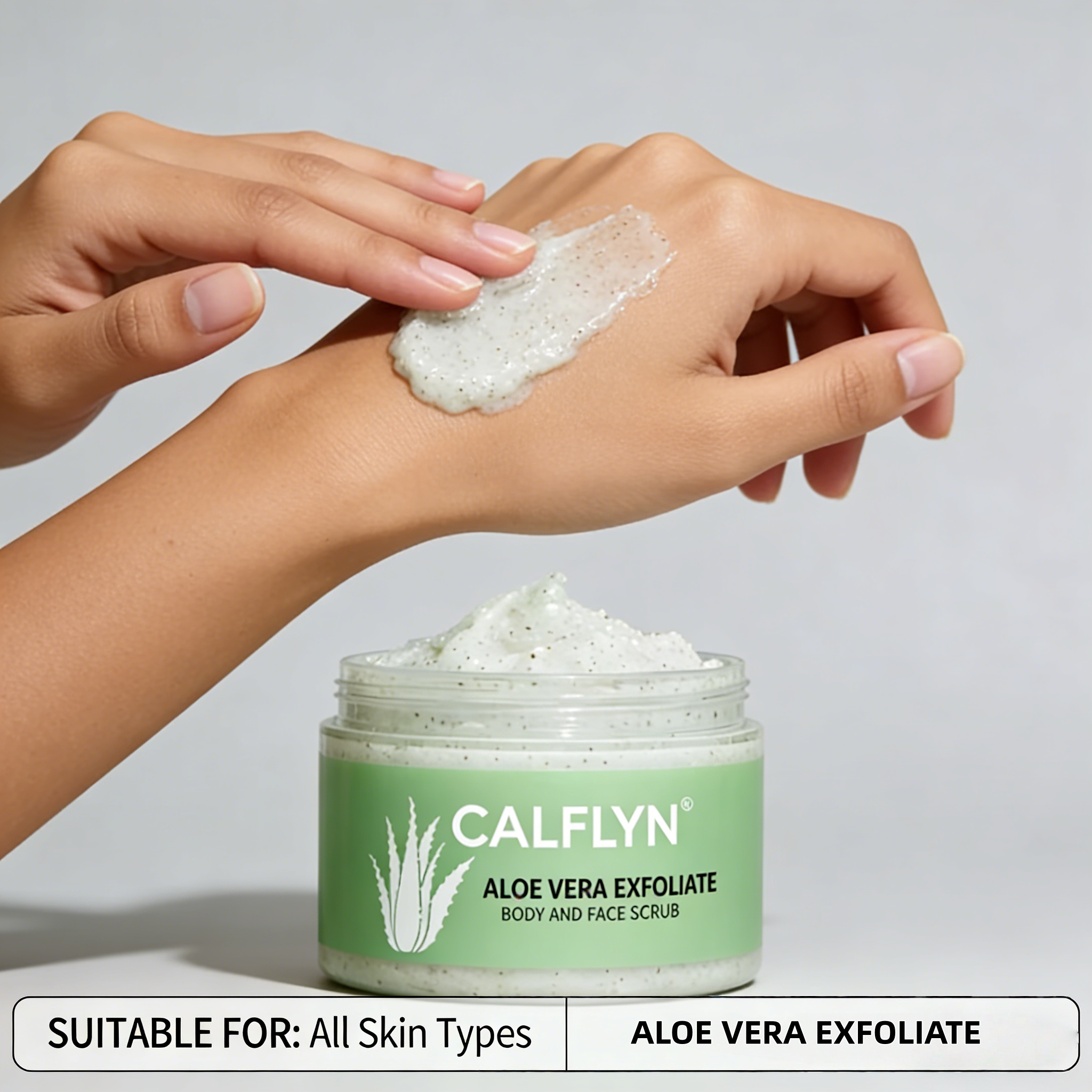 Oem Aloe Vera Exfoliate Scrub 150g Natural Body And Face Gentle Exfoliating Scrub Moisturizing Soothing Skin Care