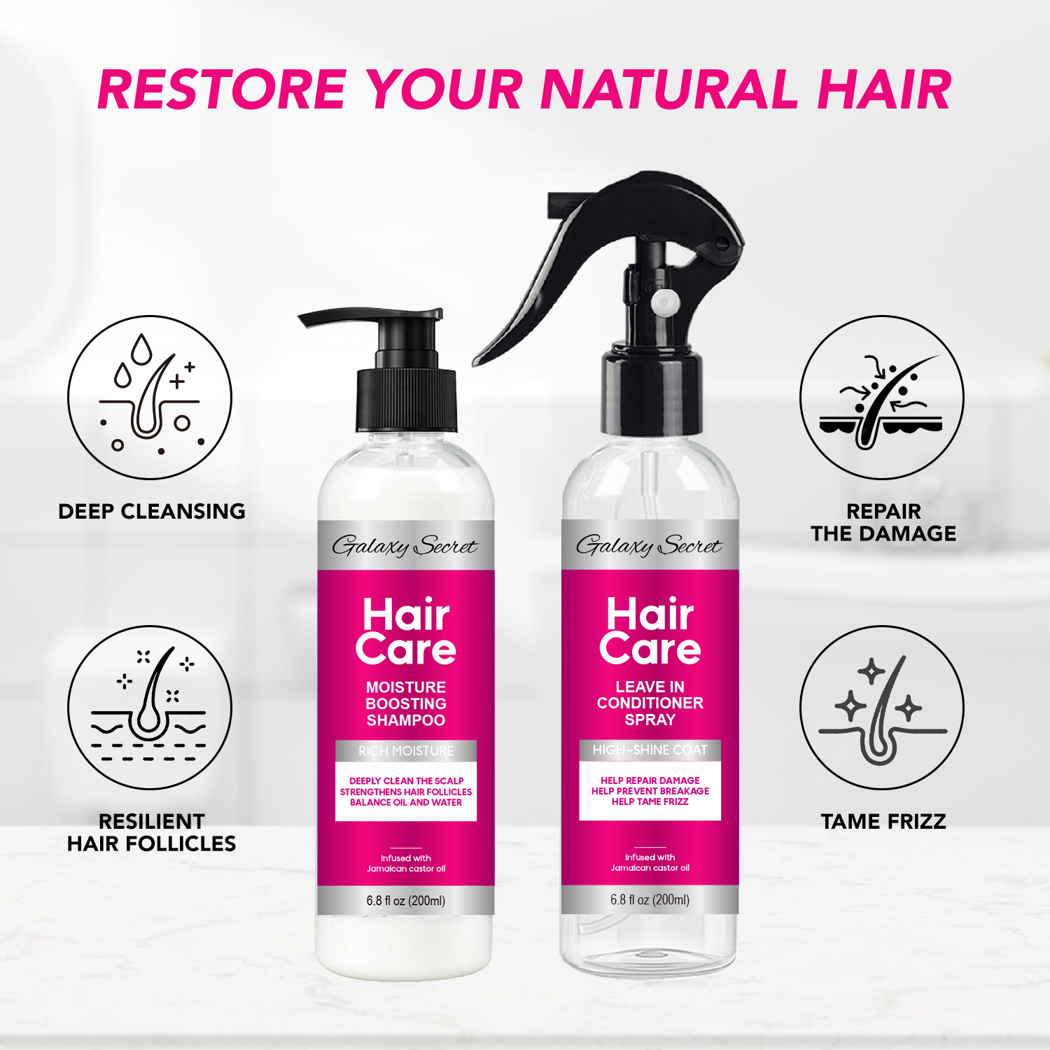 Oem Private Label Treatment Spray Private Label 200ml Refreshing Hair-repairing Leave-in Conditioner Prevents Split Ends