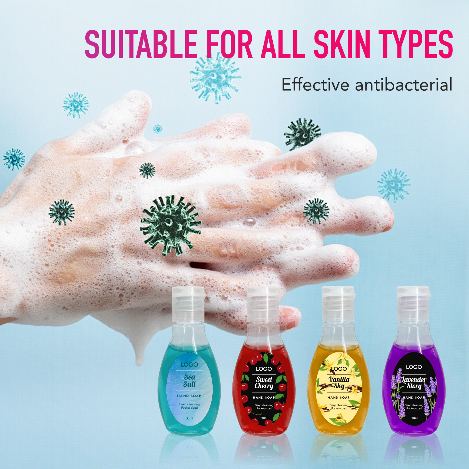 Oem/odm Private Label Wholesale Fruity Organic Natural Antibacterial / Whitening / Nourishing Liquid Hand Soap