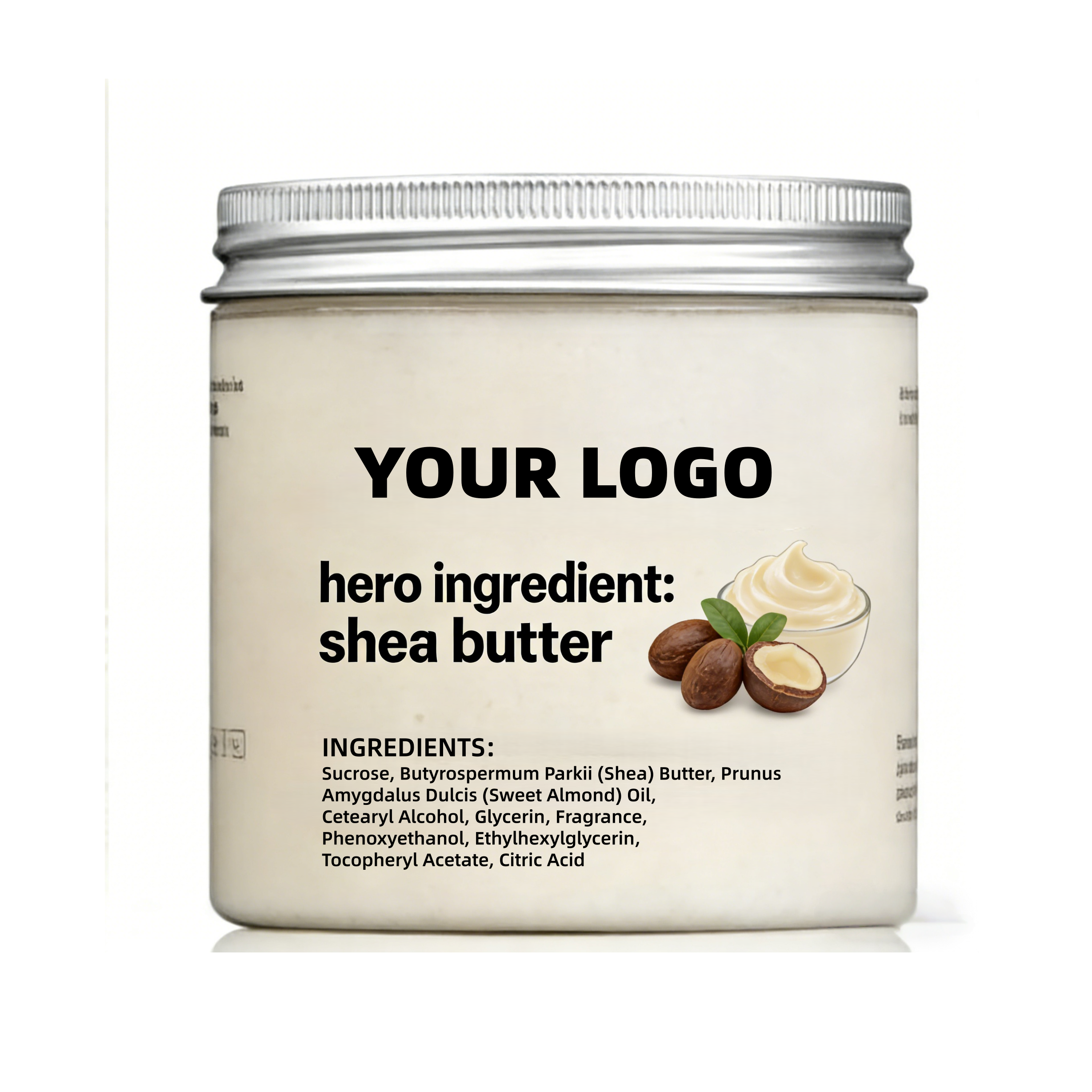 Organic Shea Butter With Vitamin E & Coconut-deep Moisturizing Body Scrub For Dry/sensitive Skin & Pregnant Women