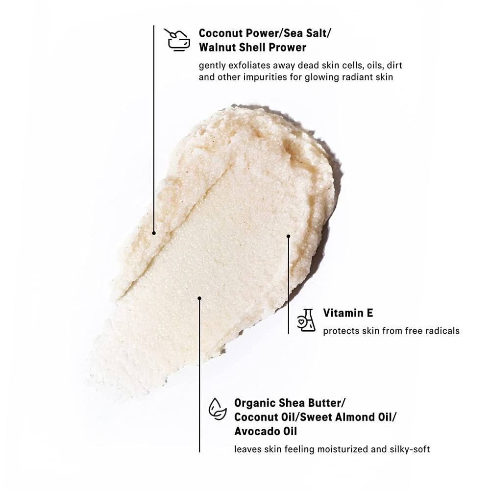 Organic Shea Butter With Vitamin E & Coconut-deep Moisturizing Body Scrub For Dry/sensitive Skin & Pregnant Women