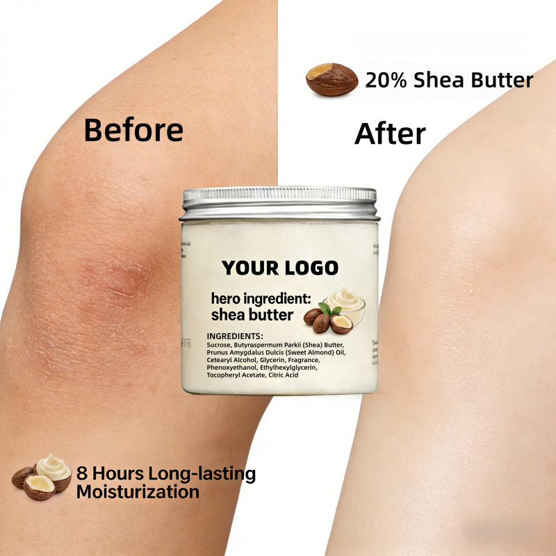 Organic Shea Butter With Vitamin E & Coconut-deep Moisturizing Body Scrub For Dry/sensitive Skin & Pregnant Women