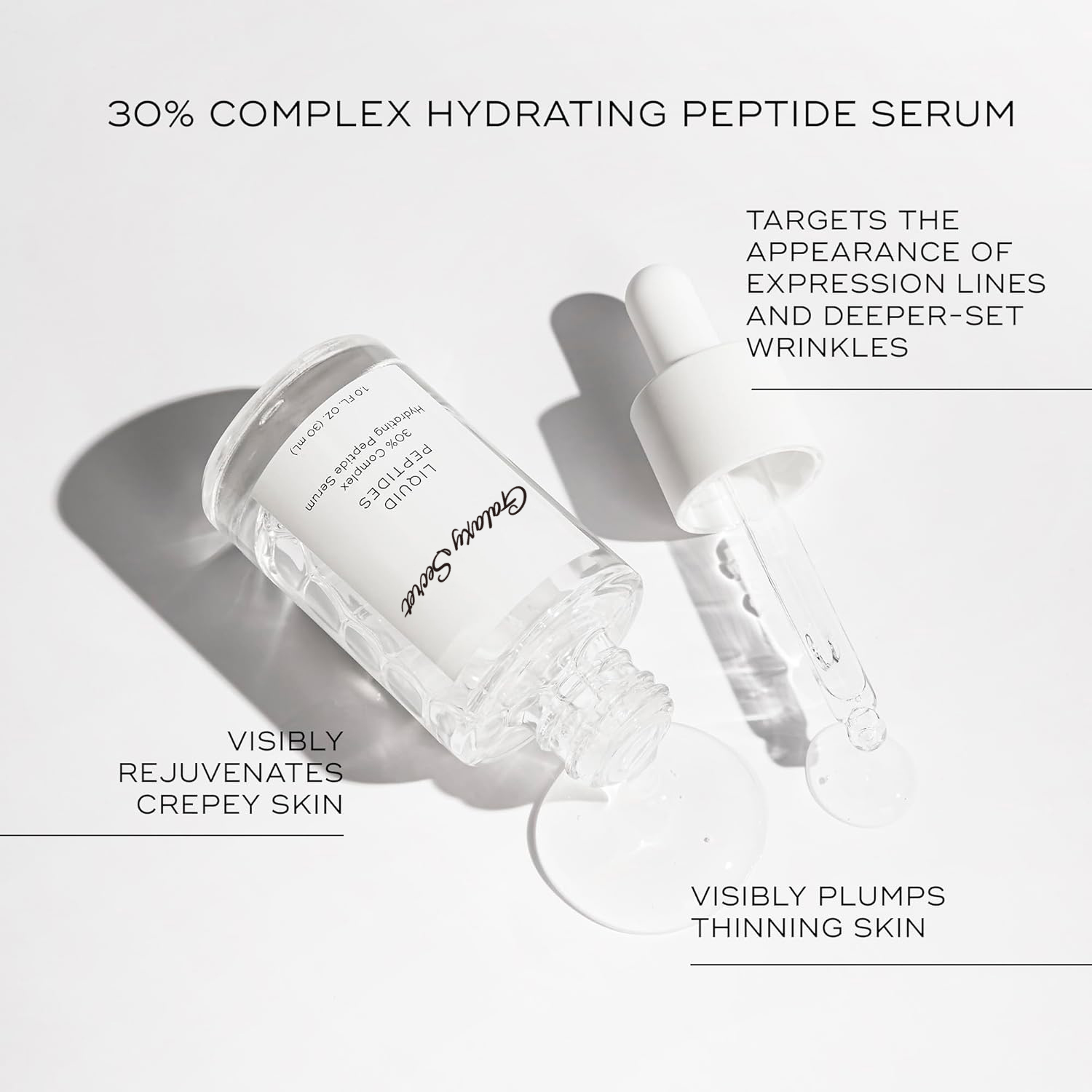 Hot Selling Oem/odm Regenerating Anti Aging & Anti Wrinkle Rebuild Skin Barrier Facial Essence 30% Hydrating Peptide Face Serum
