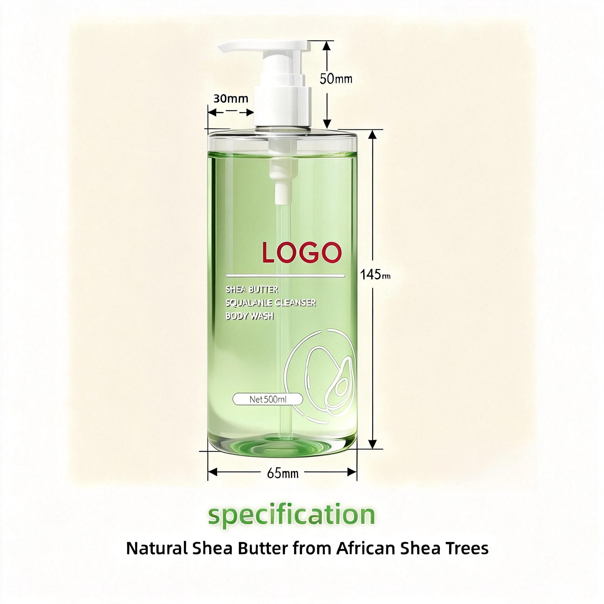 Oem Natural Shea Butter Infused Body Wash Skin Barrier Repair Non Greasy Shower Gel