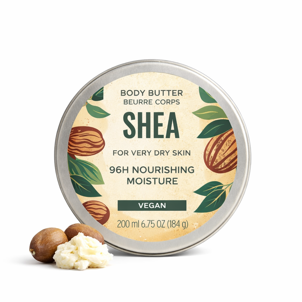 200ml Shea Body Butter Cream 96h Nourishing Eco-friendly Vegan & Cruelty-free Unscented Organic Moisturizing For Sensitive Skin