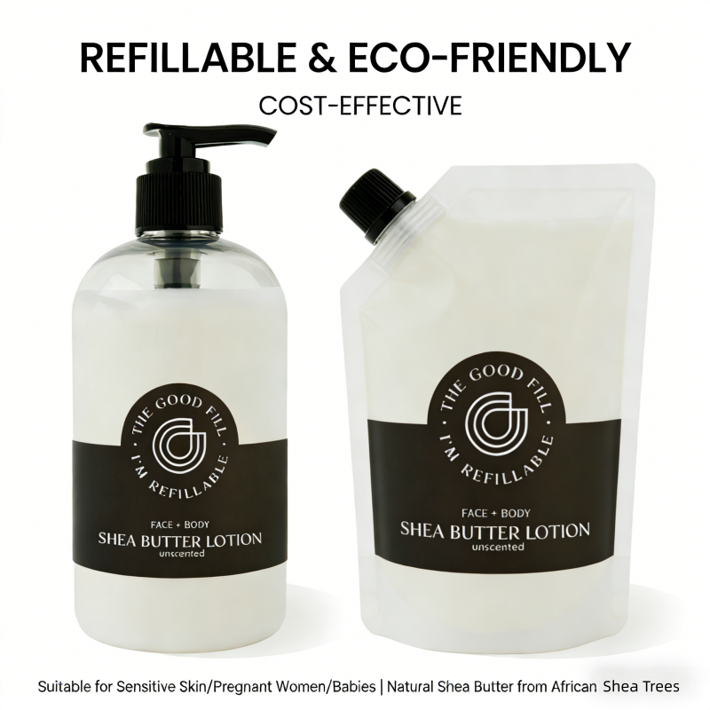 Oem Organic Eco-friendly Shea Butter Body Lotion 24h Hydration Face & Body Cream Unscented For Sensitive Skin