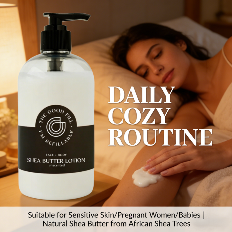Oem Organic Eco-friendly Shea Butter Body Lotion 24h Hydration Face & Body Cream Unscented For Sensitive Skin
