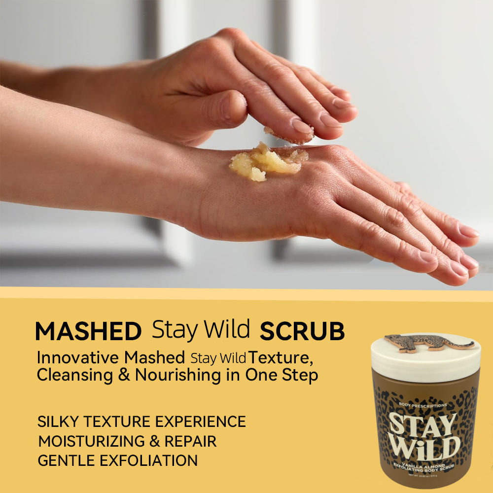 Oem Odm Private Label Stay Wild Sugar Scrub Natural Exfoliating Body Scrub Hot Selling Exfoliating Body Use Spa Scrub