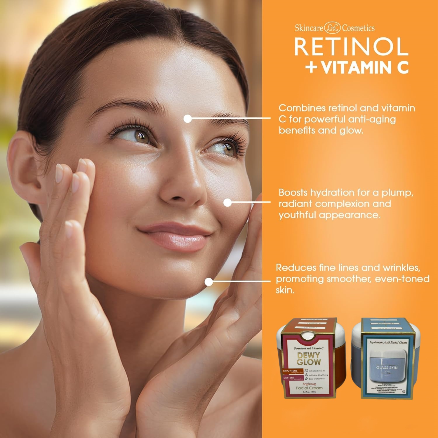 Oem/odm Facial Vitamin C Hyaluronic Acid Moisturizer Private Label Whitening Face Cream