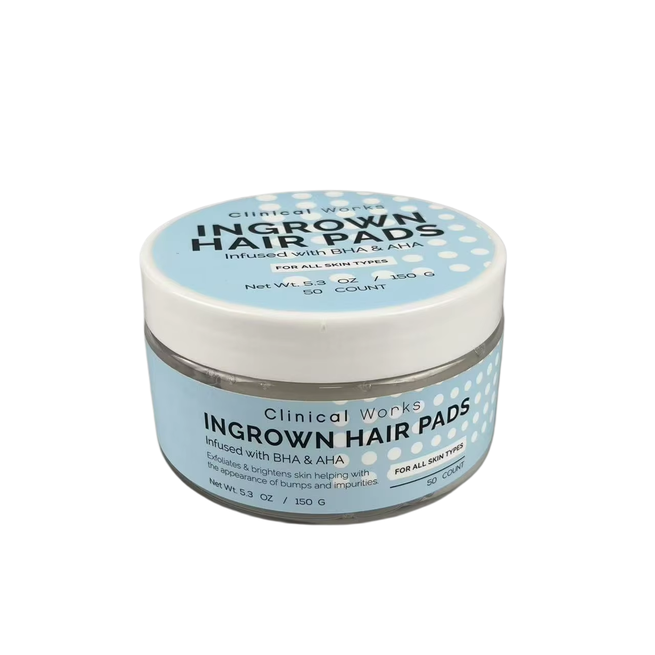 Private Label Best Quality Salicylic Acid Ingrown Hair Exfoliating Pads Safety And Gentle Bump Eliminating Peeling Pads
