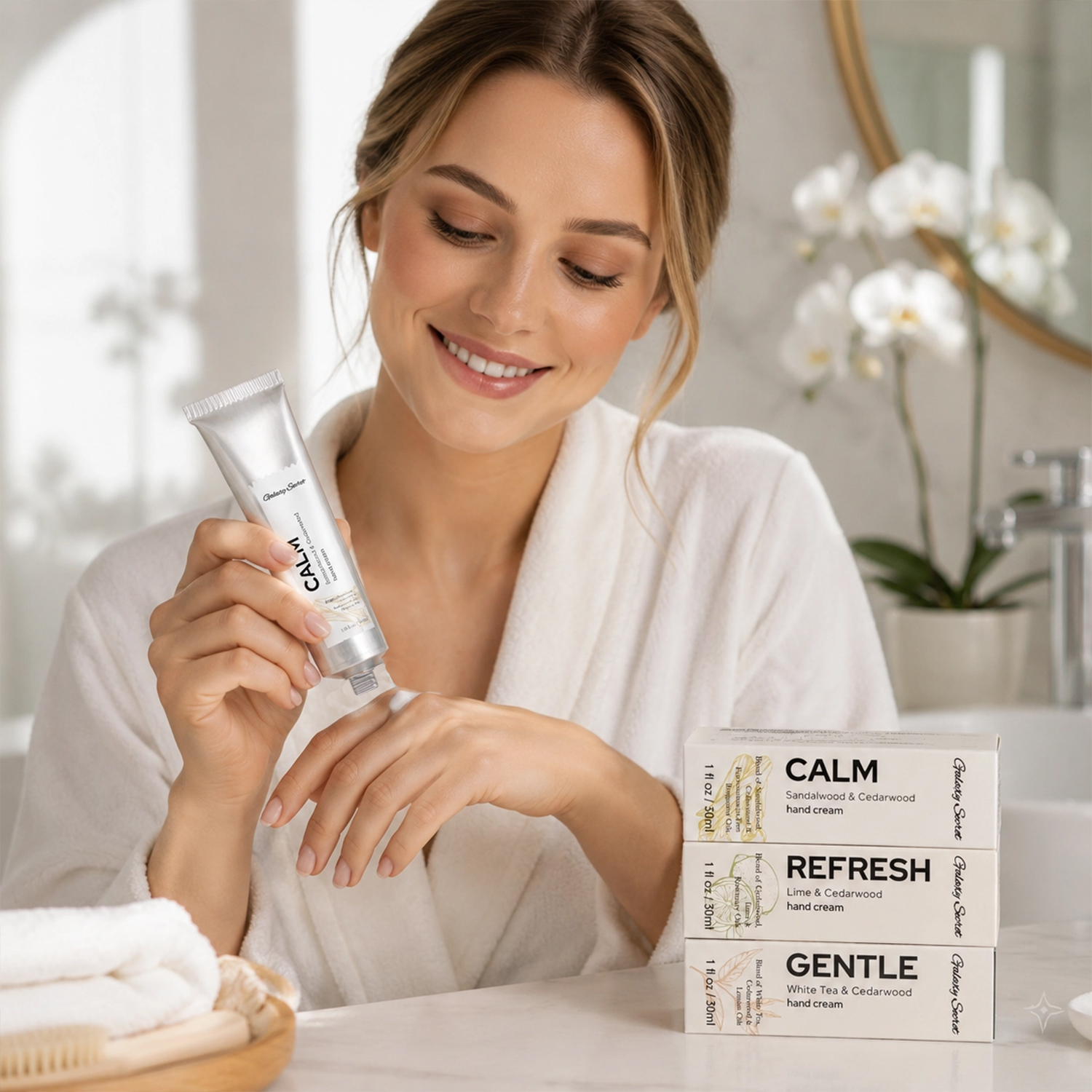 Aluminum Tube Essential Oil Hand Cream 30ml With Single Box White Tea Lime Sandalwood Moisturizing Travel Hand Lotion