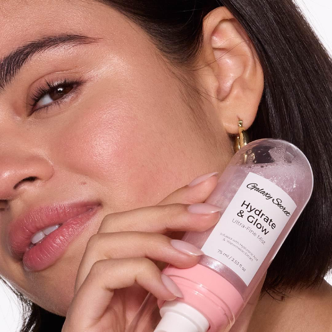 Private Label Hydrating Utral Hydrate & Glow Shimmer Face Mist Refreshing Watermelon Aha Glow Face Setting Facial Spray Mist