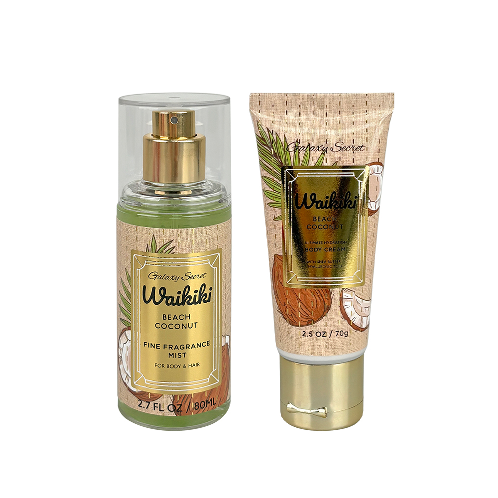 Body Mist 80ml Mini Travel Set With Body Cream Designer Fragrance Custom Scent Private Label Hydrating Long Lasting Gift Kit