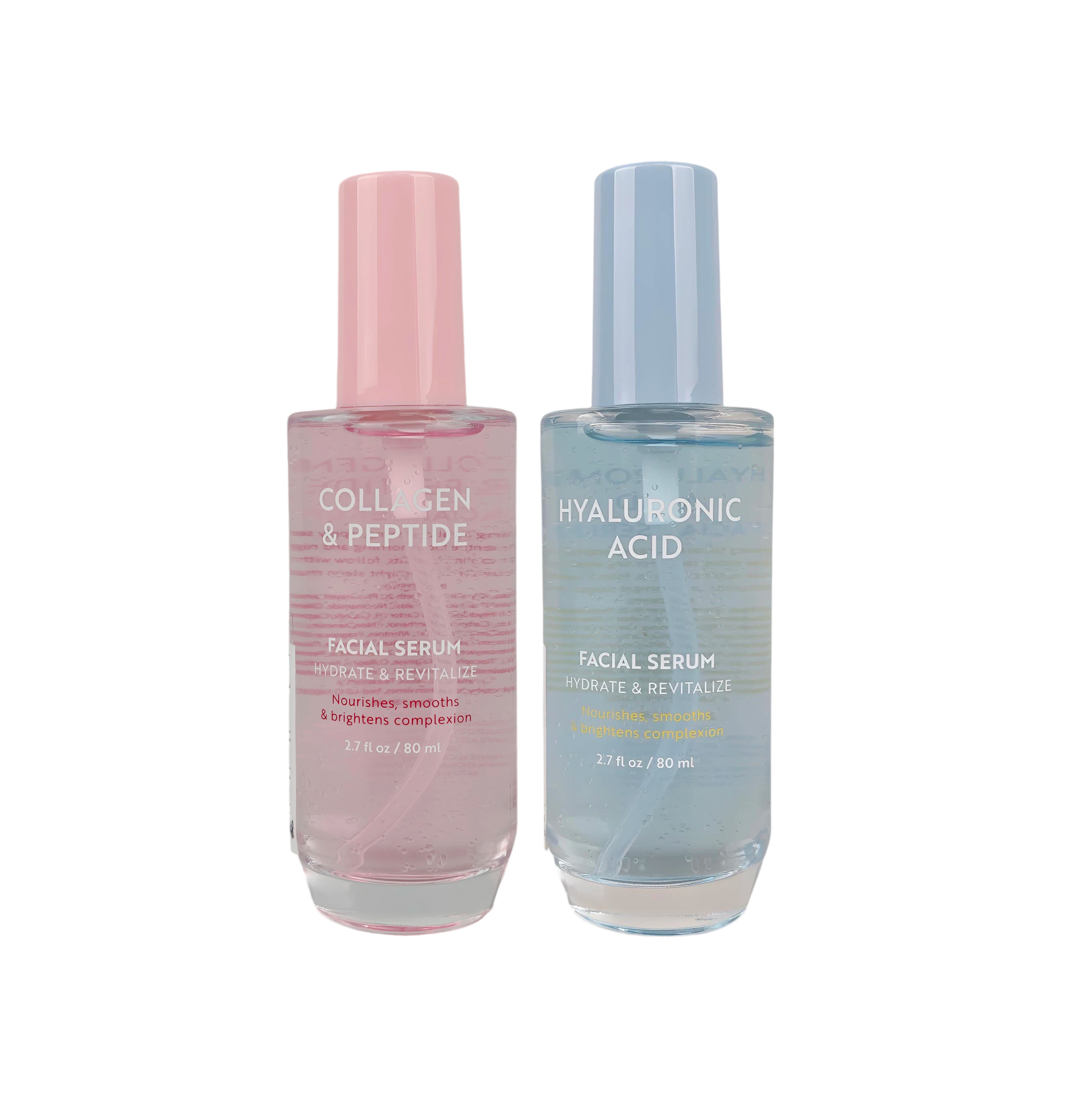 Private Label Collagen Peptides & Ha Facial Serum For Anti-aging Firming Moisturizing Face Containing Explosive Beads Face Serum