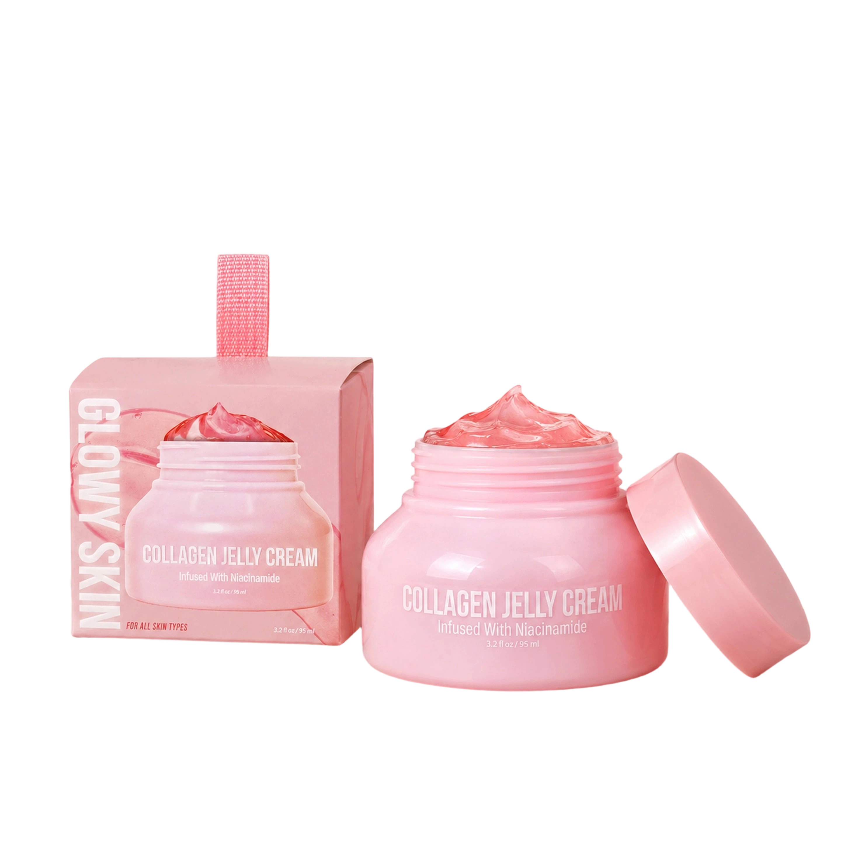 Private Label Collagen Jelly Face Cream For Moisturizing Whitening Hydrating Anti Aging Hydrolyzed Collagen Facial Jelly Cream