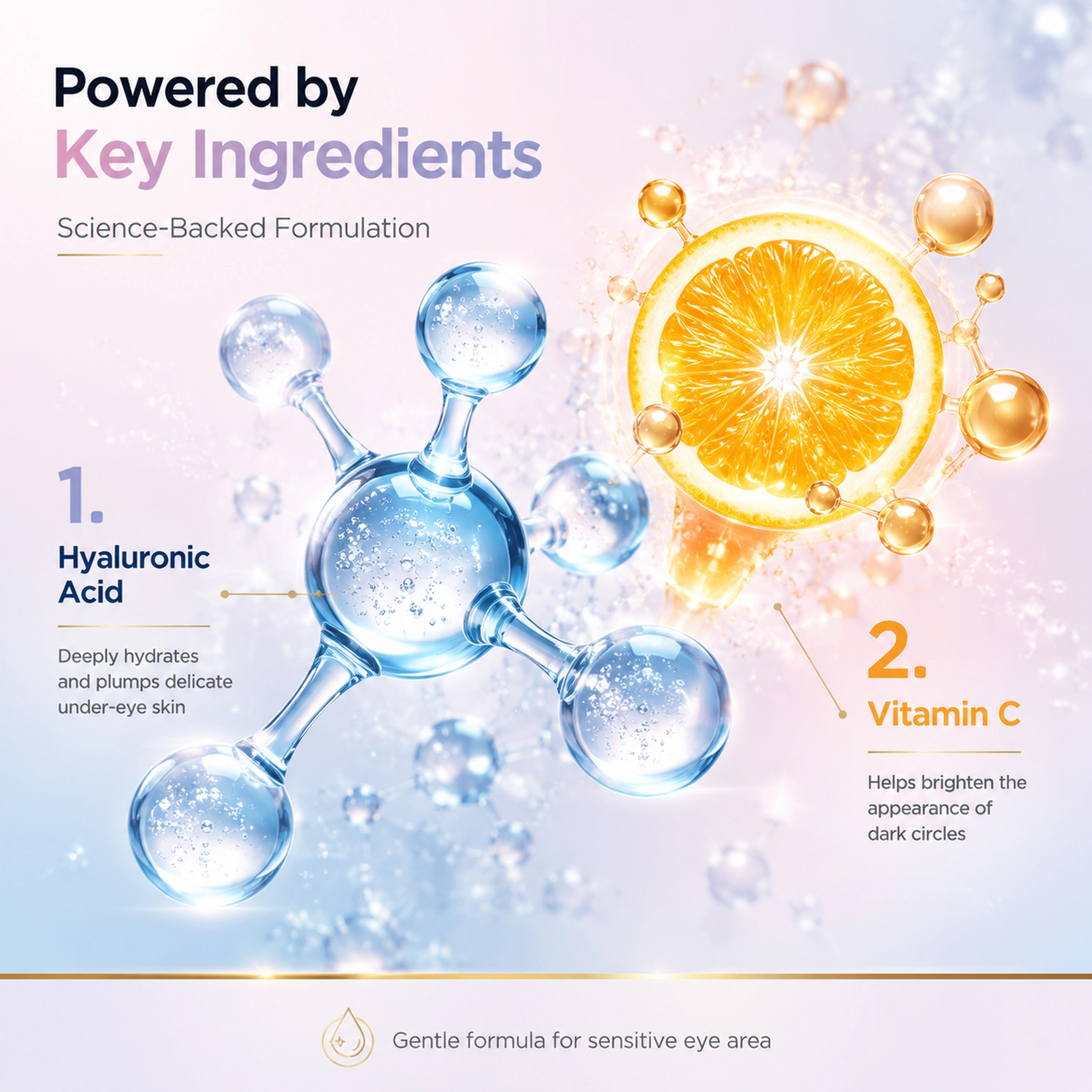 Hot Selling Oem/odm Daytime Brightening & Hydrating Eyes Serum With Ha And Vitamin C Serum Suitable All Skin Type Eyes Serum