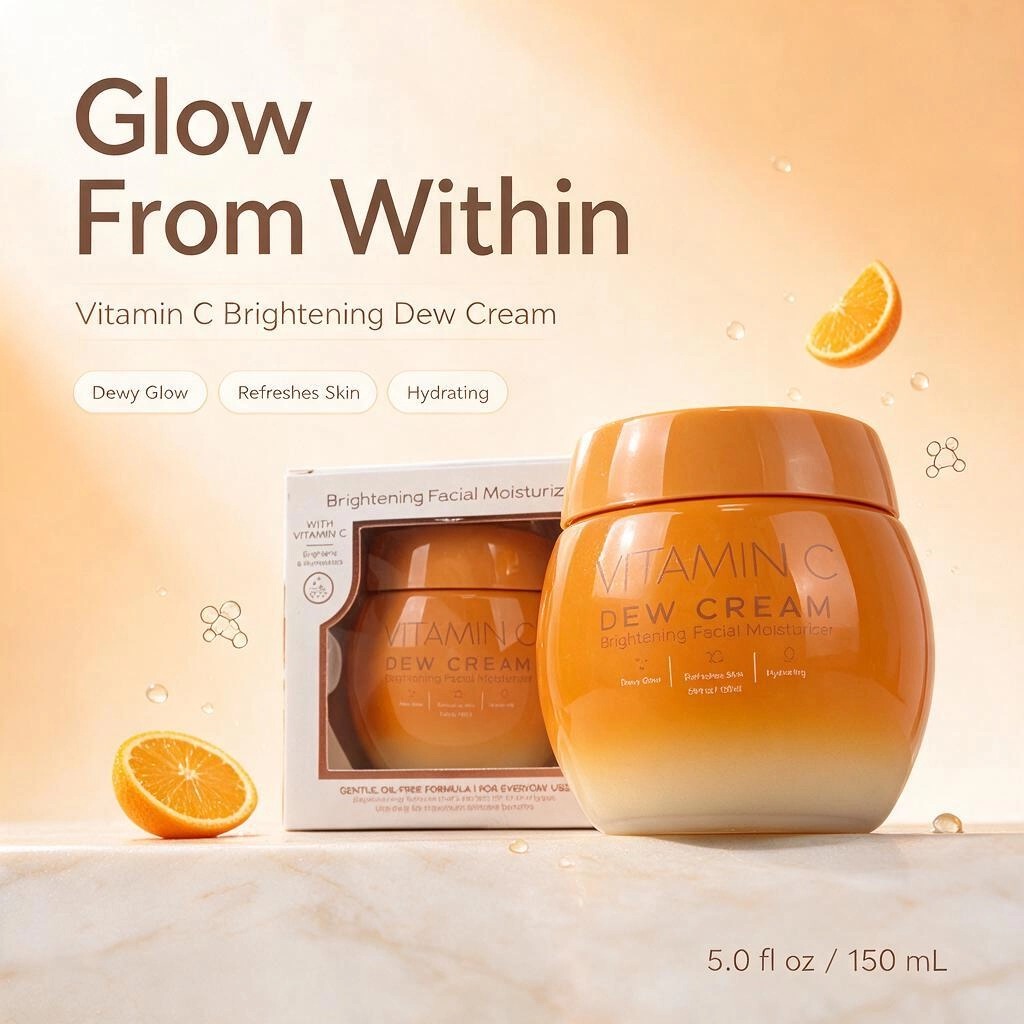 Odm/oem Hot Selling Vitamin C Brightening Facial Dew Cream Moisturizer For Day & Night All Skin Type Daily Face Moisturizer