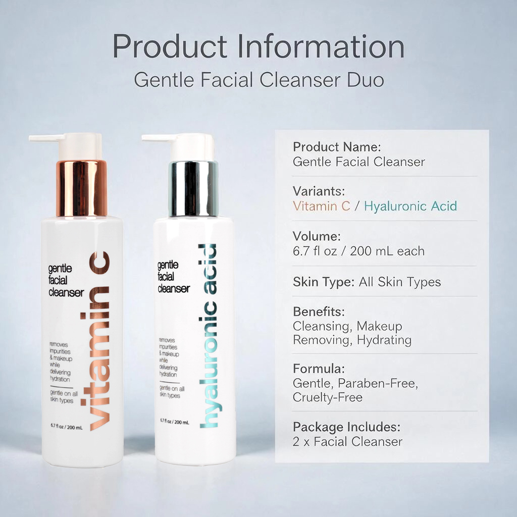 Prival Label Vitamin C & Ha Face Cleanser For Deep Cleaning Removes Impuristies & Makeup Gentle On All Skin Types Face Cleanser