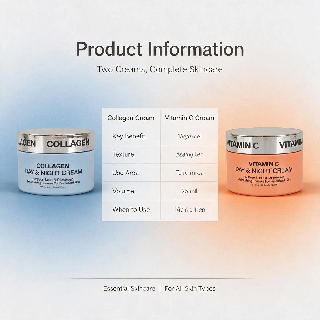 Prival Label Customizable Dual Glow Day & Night Cream Vitamin C Collagen For Deep Hydration & Boosts Skin Elasticity Face Cream