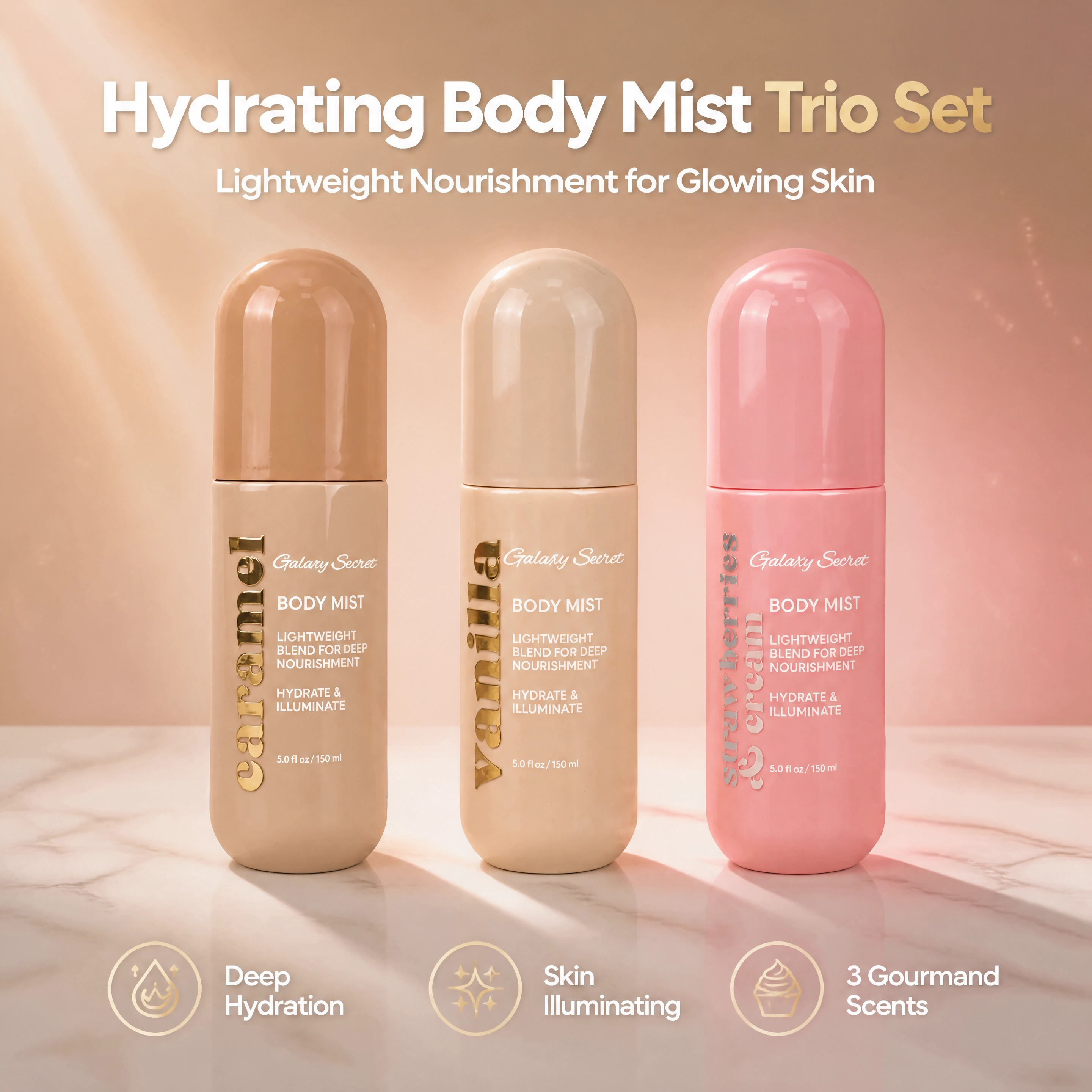 Galaxy Secret Hot Selling Body Perfume Mist Long Lasting Fragrance With Ha Vitamin E Shea Butter & Aloe For Daily Body Mist