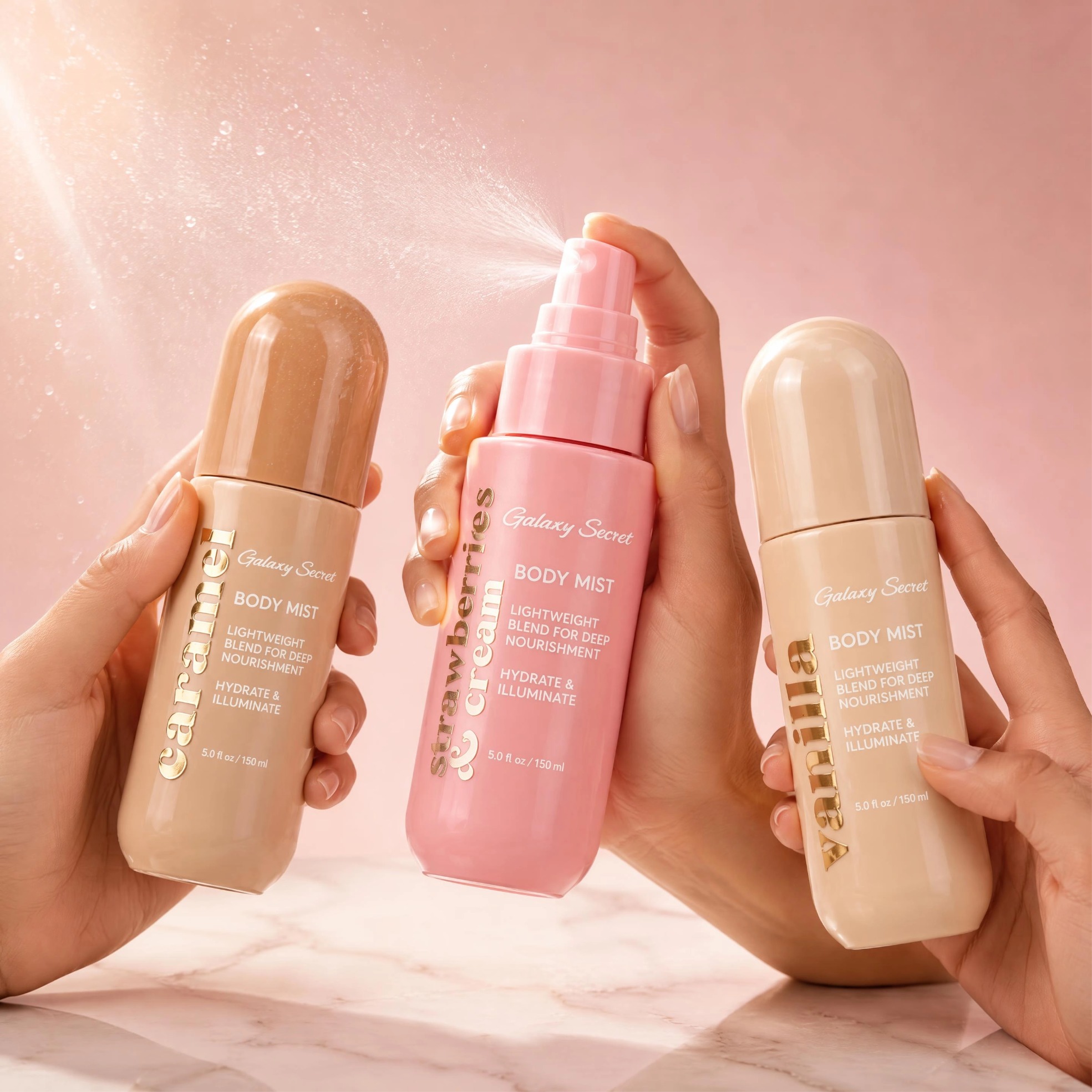 Galaxy Secret Hot Selling Body Perfume Mist Long Lasting Fragrance With Ha Vitamin E Shea Butter & Aloe For Daily Body Mist