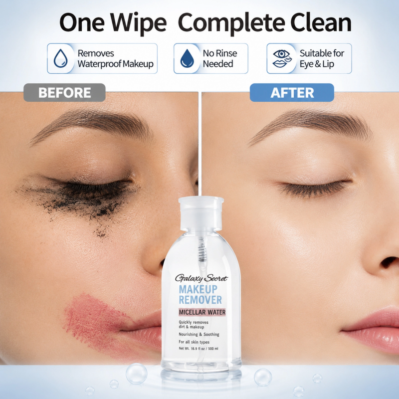 Micellar Water Makeup Remover 500ml Gentle Rose No Rinse Cleansing Water Private Label Facial Remover For All Skin Types