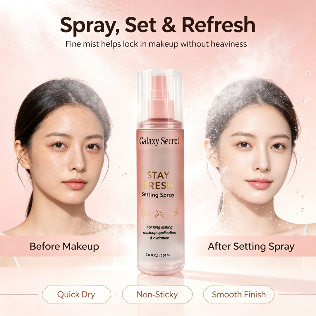 Private Label Hydrating Makeup Setting Spray 230ml Ultra Fine Mist Long Wear Face Fixing Spray Custom Logo
