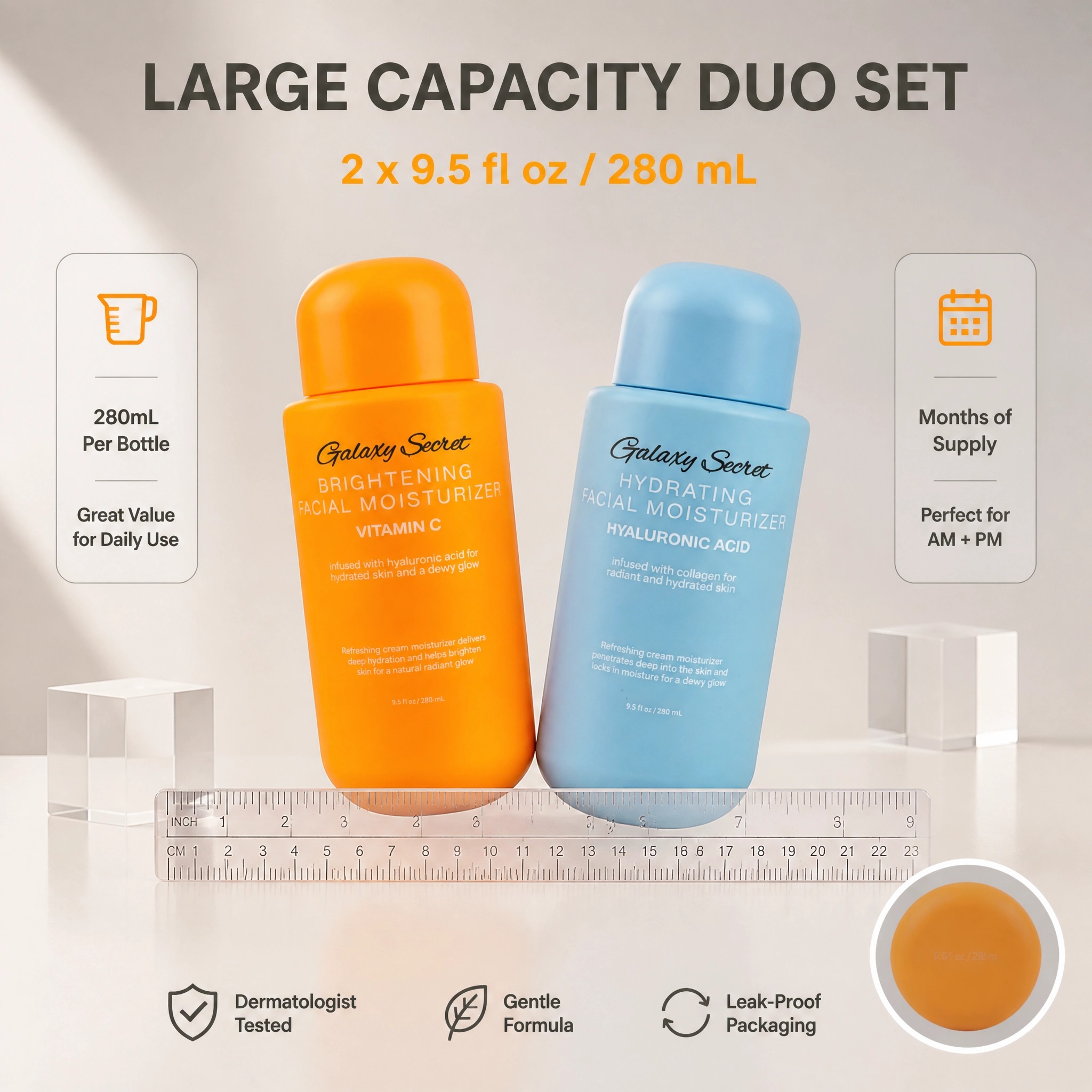Day Night Facial Moisturizer Vitamin C Hyaluronic Acid Collagen Glycerin Paraben-free Hydrating Cream Daily Skincare Private
