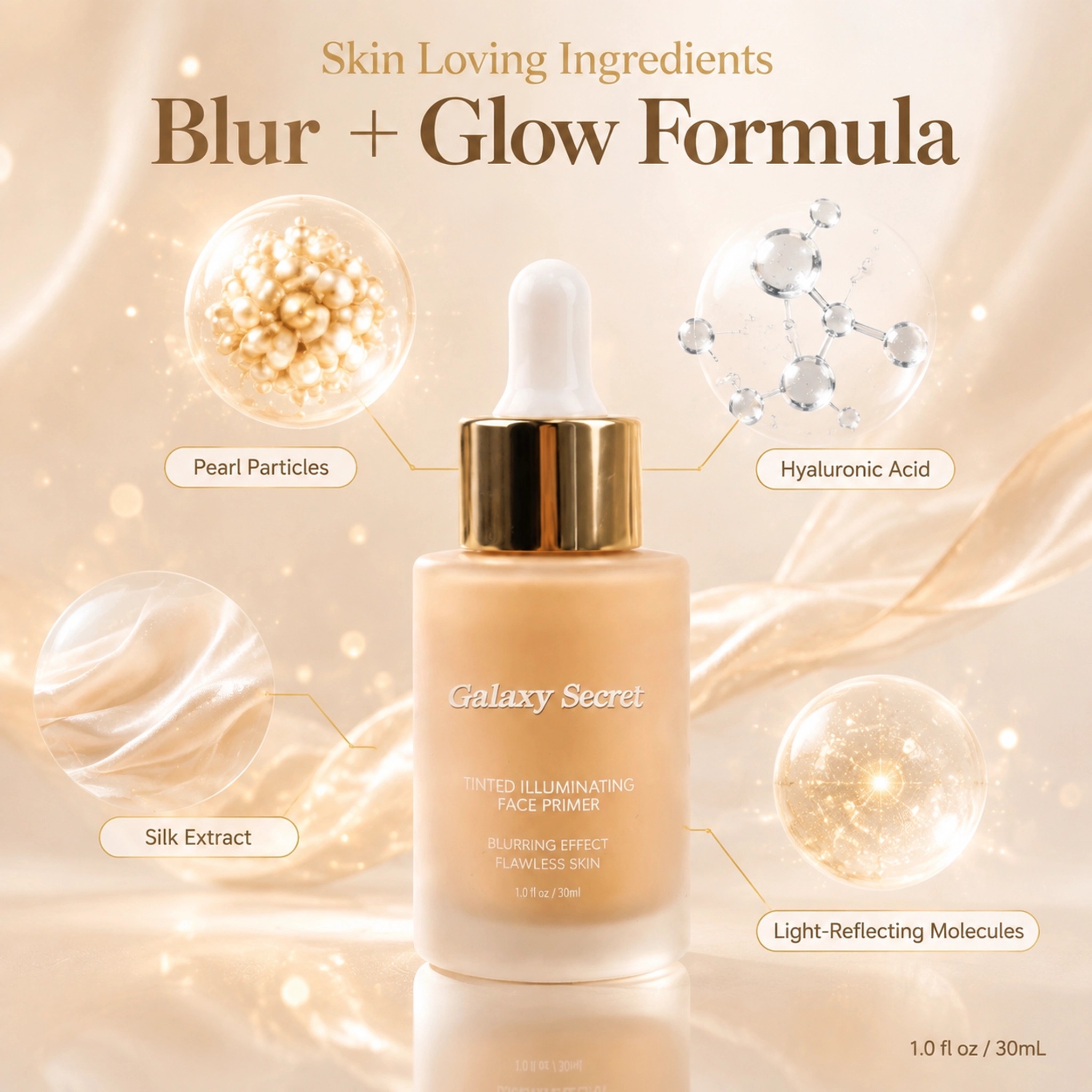 Tinted Illuminating Face Primer Pore Blurring Minimizer Glow Makeup Hydrating Lightweight Private Label Custom Logo Wholesale