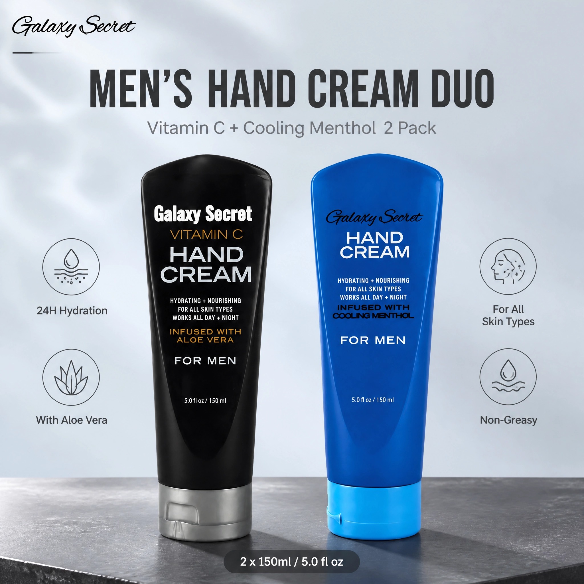 Men Hand Cream Hydrating Nourishing Vitamin C Aloe Vera Menthol For All Skin Types Private Label Custom Logo Wholesale