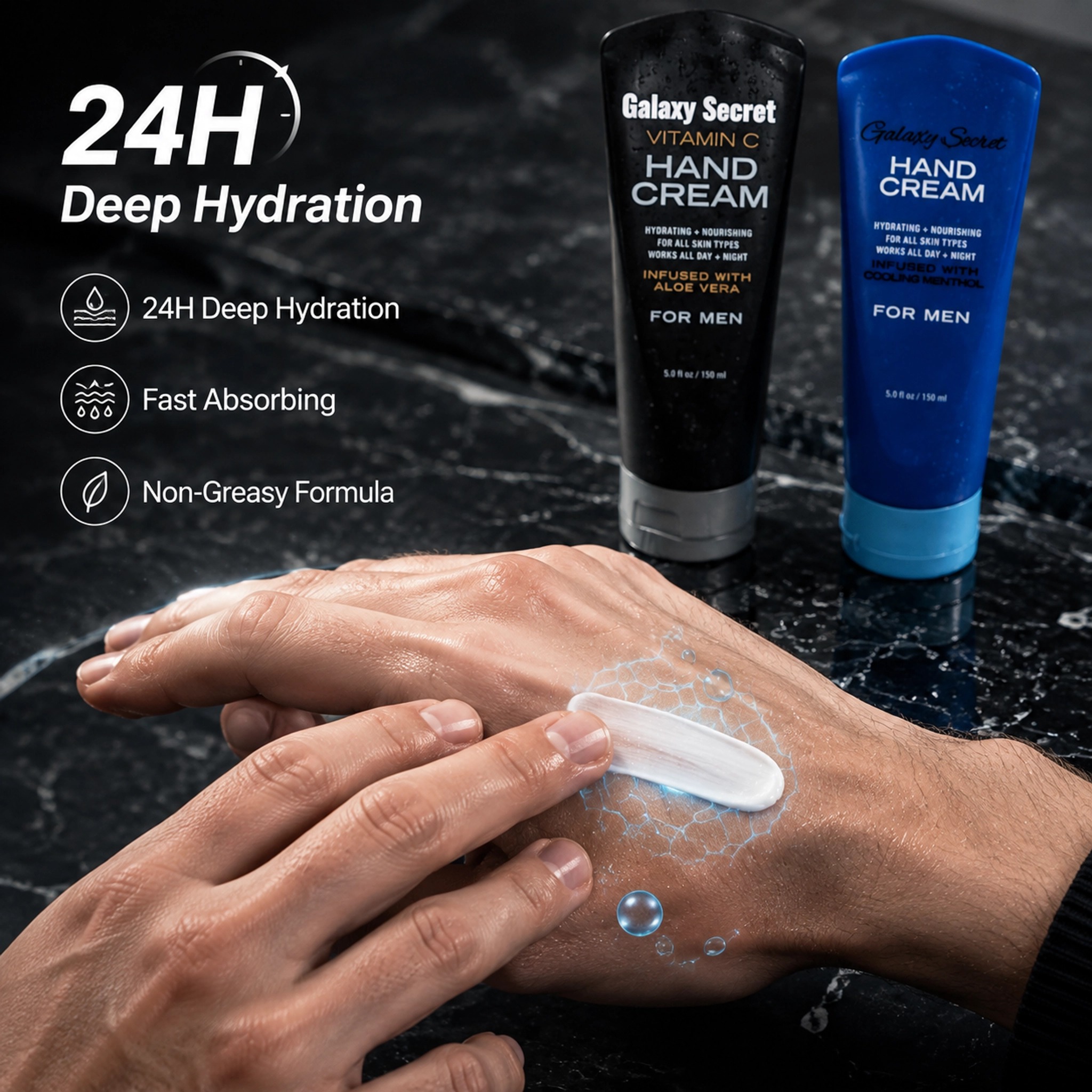 Men Hand Cream Hydrating Nourishing Vitamin C Aloe Vera Menthol For All Skin Types Private Label Custom Logo Wholesale