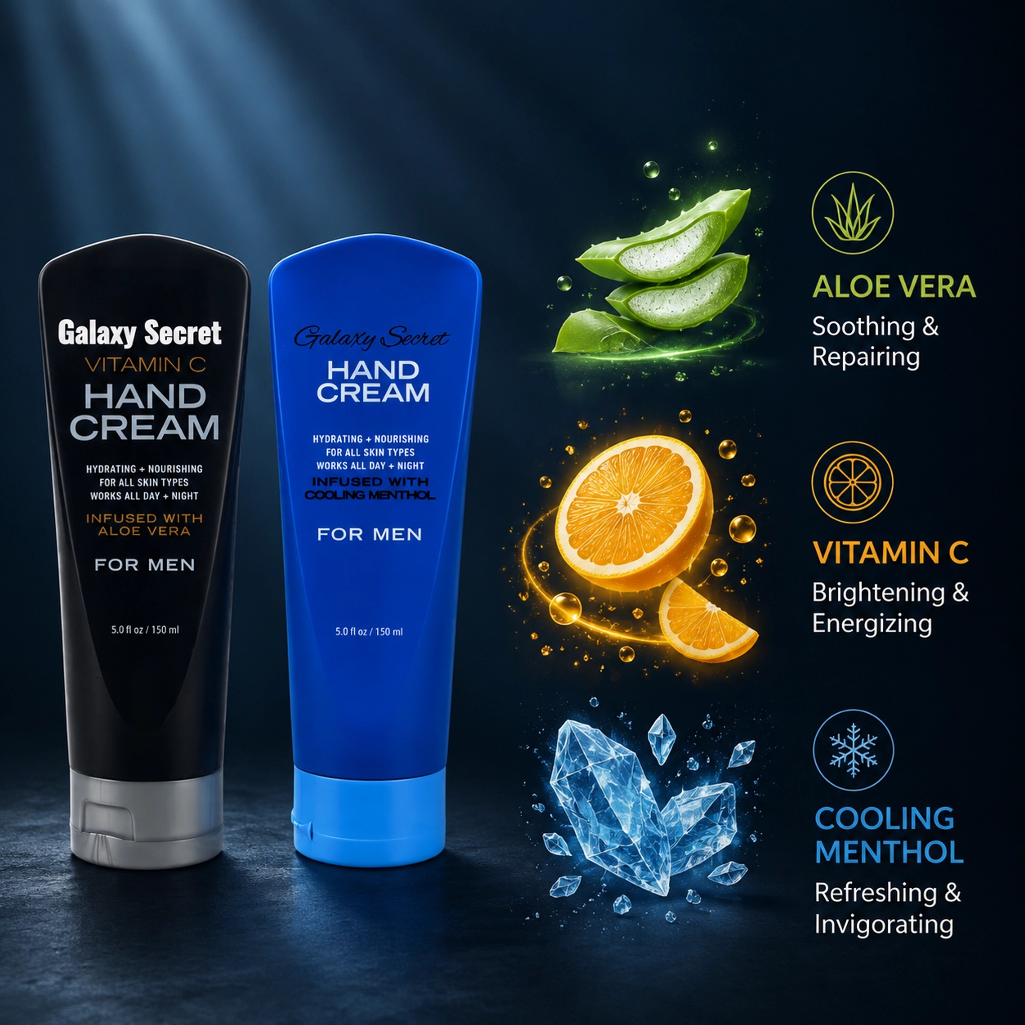 Men Hand Cream Hydrating Nourishing Vitamin C Aloe Vera Menthol For All Skin Types Private Label Custom Logo Wholesale