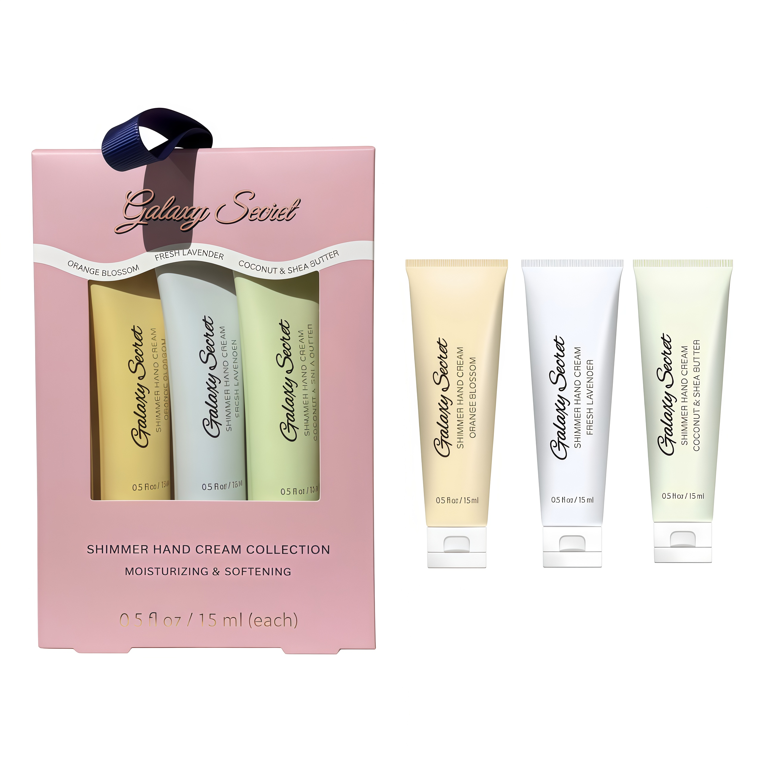 Shimmer Hand Cream Set Private Label 3 Pack Cherry Vanilla Strawberry Moisturizing Travel Size Gift Set For Women