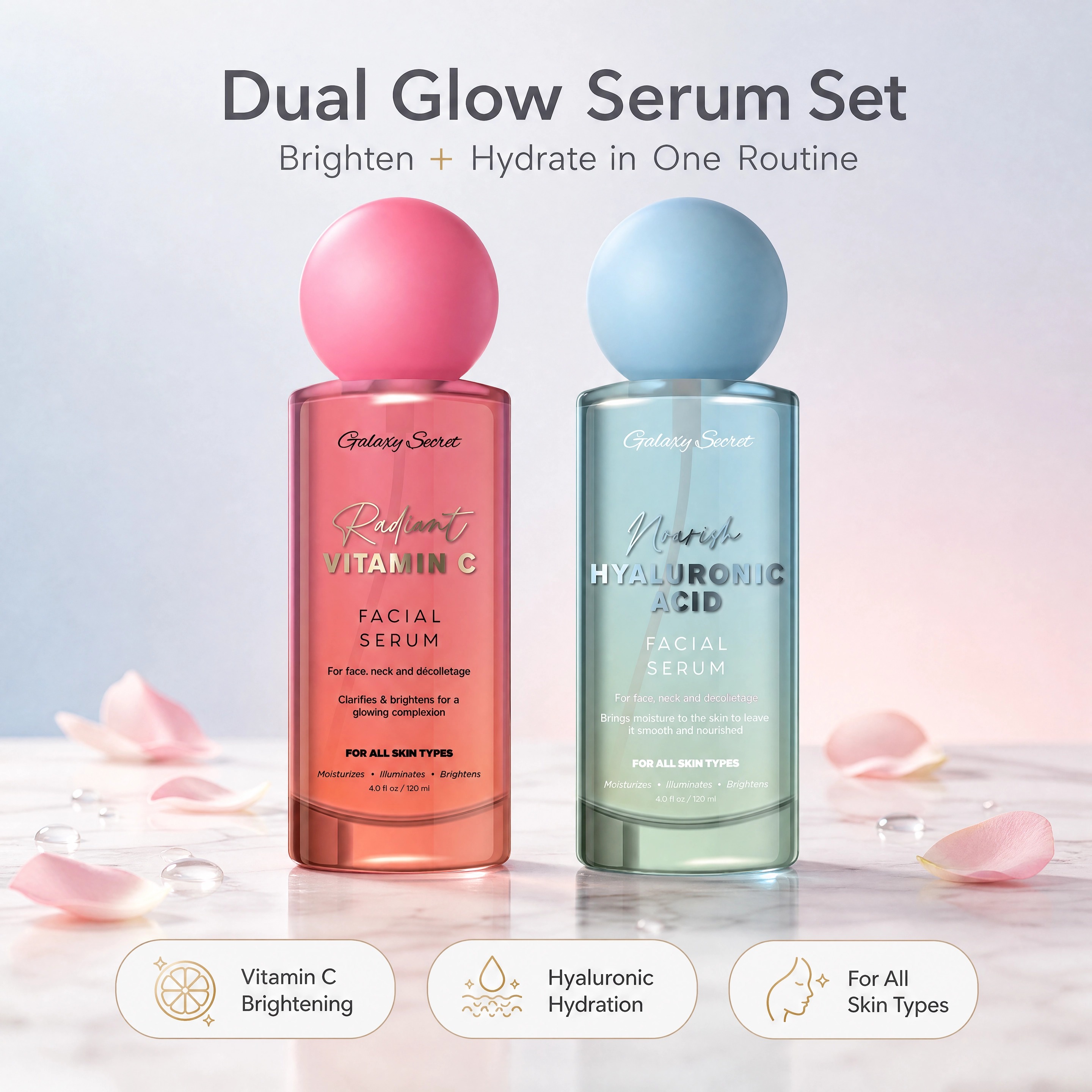 Private Label Organic Vitamin C Hyaluronic Acid With Anti Aging Anti Wrinkles Skin Hydration Suitable For All Skin Facial Serum