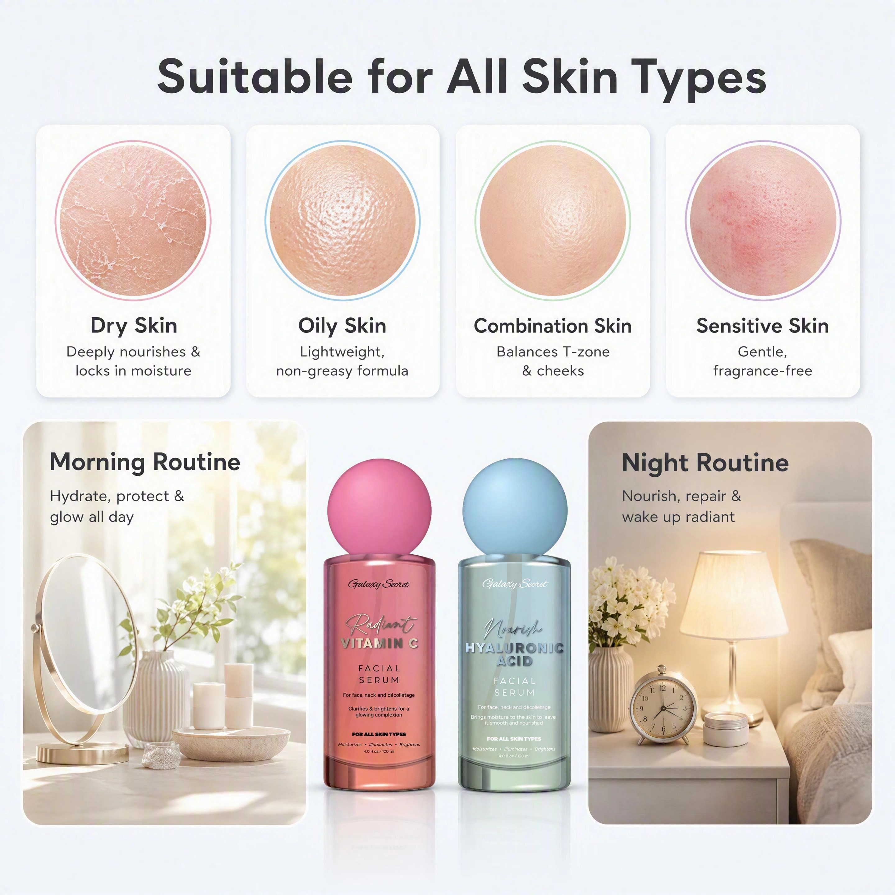 Private Label Organic Vitamin C Hyaluronic Acid With Anti Aging Anti Wrinkles Skin Hydration Suitable For All Skin Facial Serum