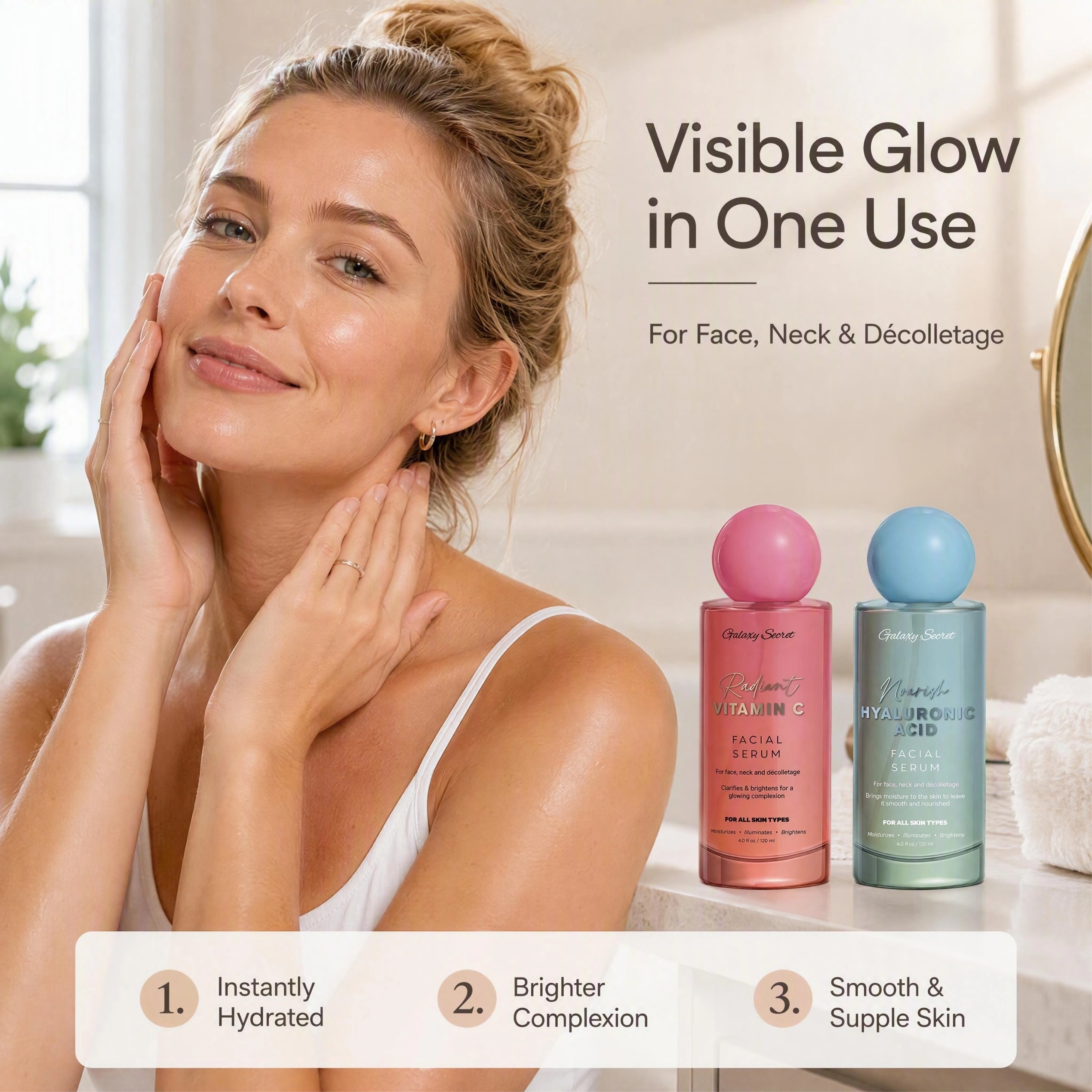 Private Label Organic Vitamin C Hyaluronic Acid With Anti Aging Anti Wrinkles Skin Hydration Suitable For All Skin Facial Serum