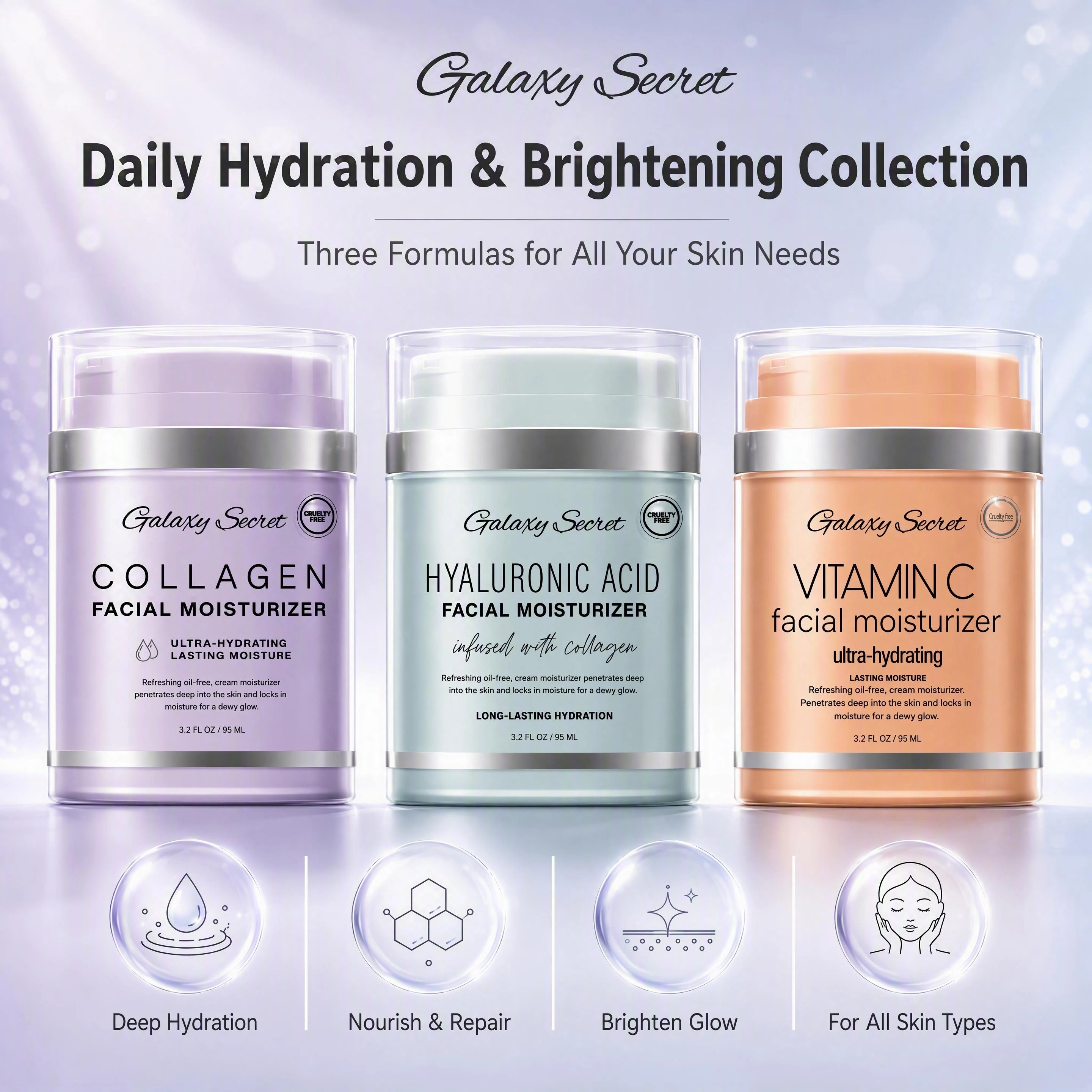 Oem/odm Hot Selling Private Label Facial Cream Collagen Vitamin C Hyaluronic Acid Moisturizer Whitening Anti-wrinkle Face Cream