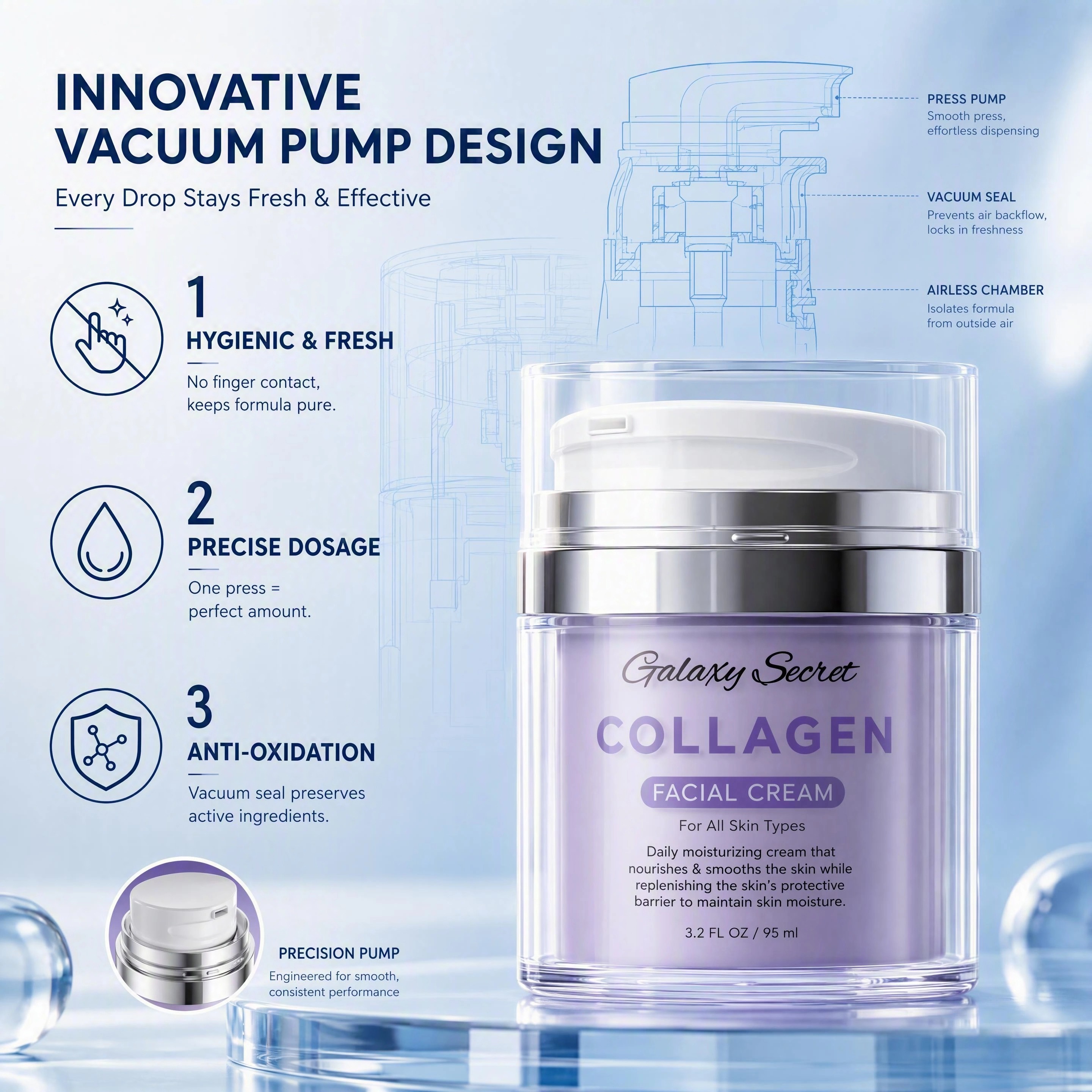 Oem/odm Hot Selling Private Label Facial Cream Collagen Vitamin C Hyaluronic Acid Moisturizer Whitening Anti-wrinkle Face Cream