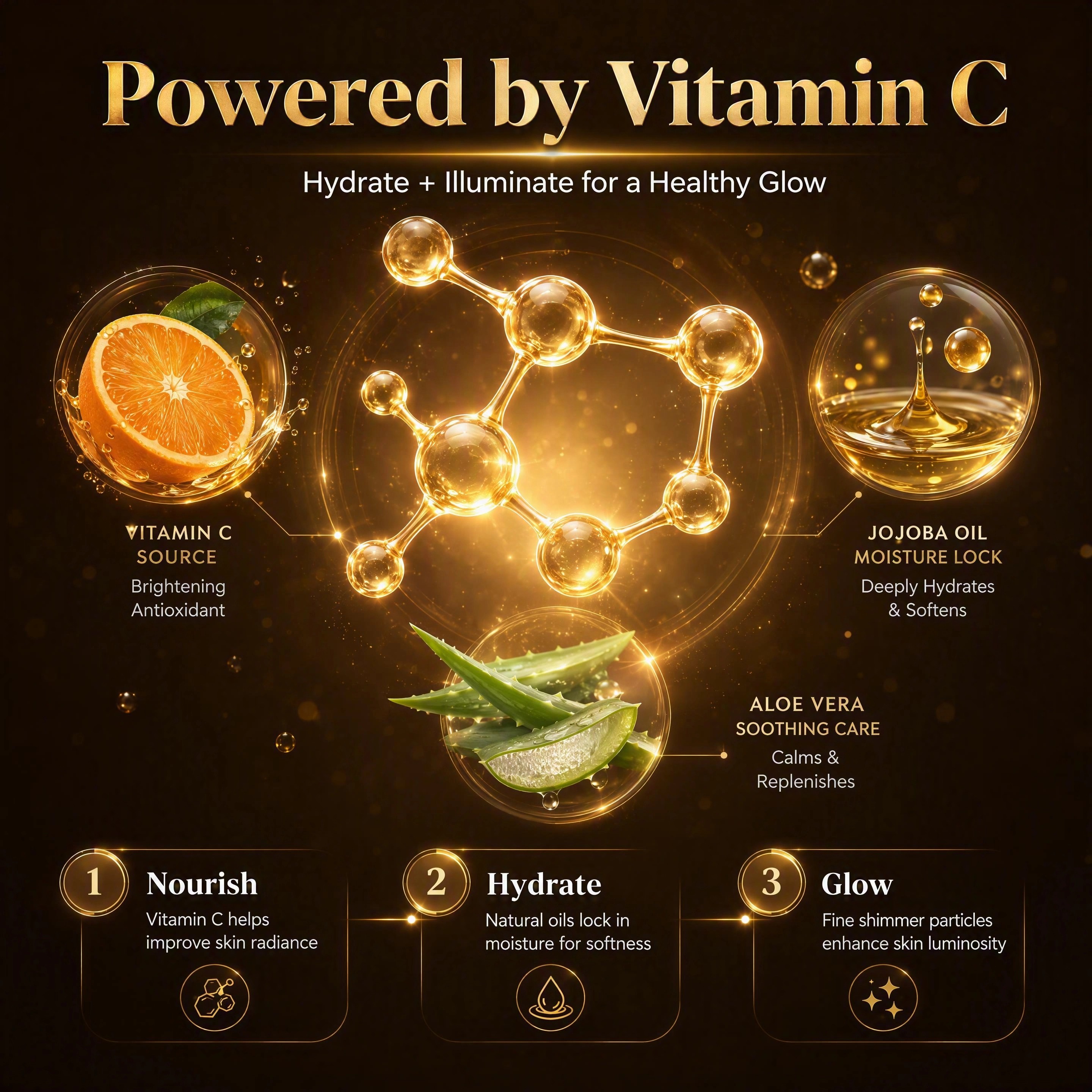 Oem/odm Customizable Sunless Glow Shimmer Body Oil Mist Infused Vitamin C Hydrating For Soft Smooth Skin Body Shimmer Mist Spray
