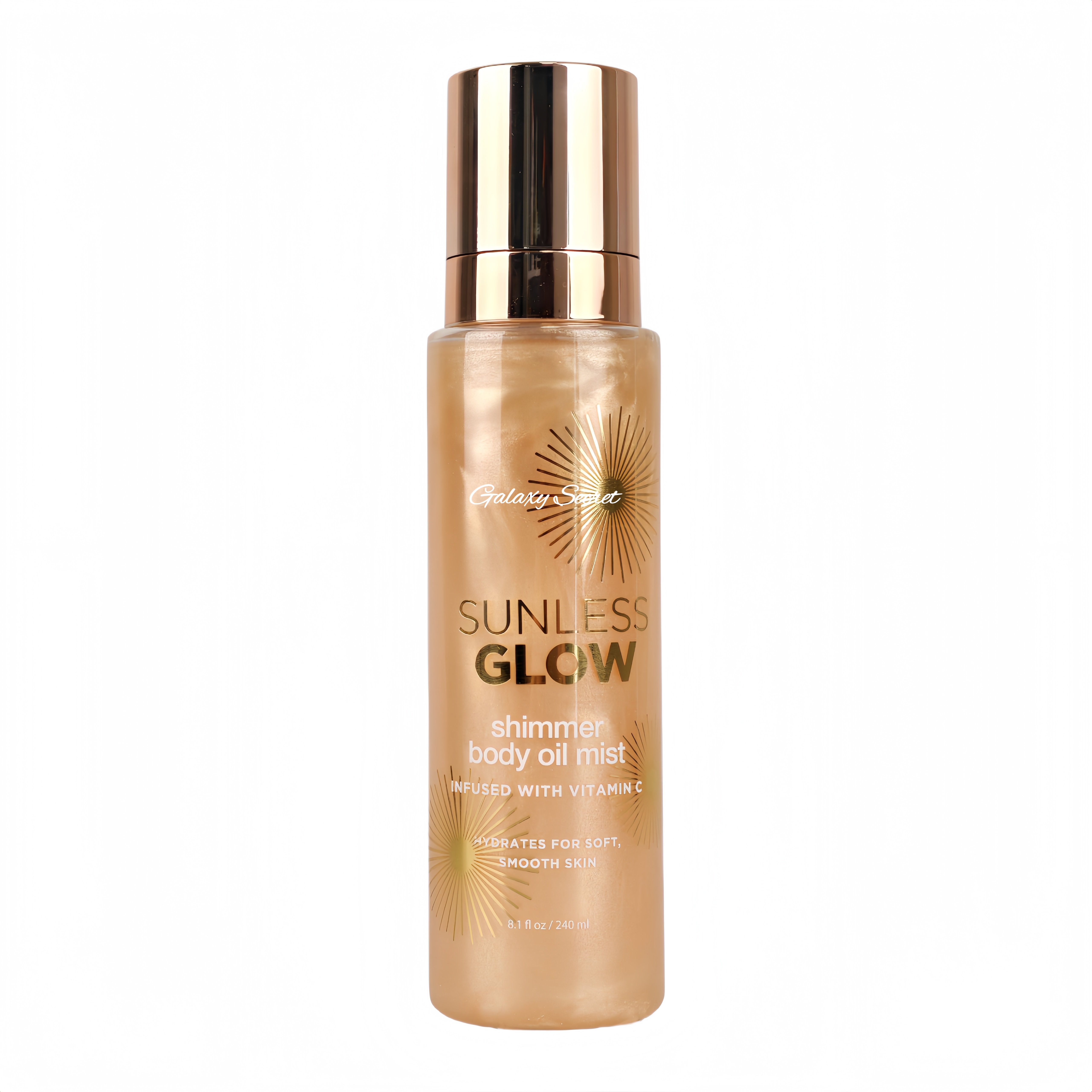 Oem/odm Customizable Sunless Glow Shimmer Body Oil Mist Infused Vitamin C Hydrating For Soft Smooth Skin Body Shimmer Mist Spray